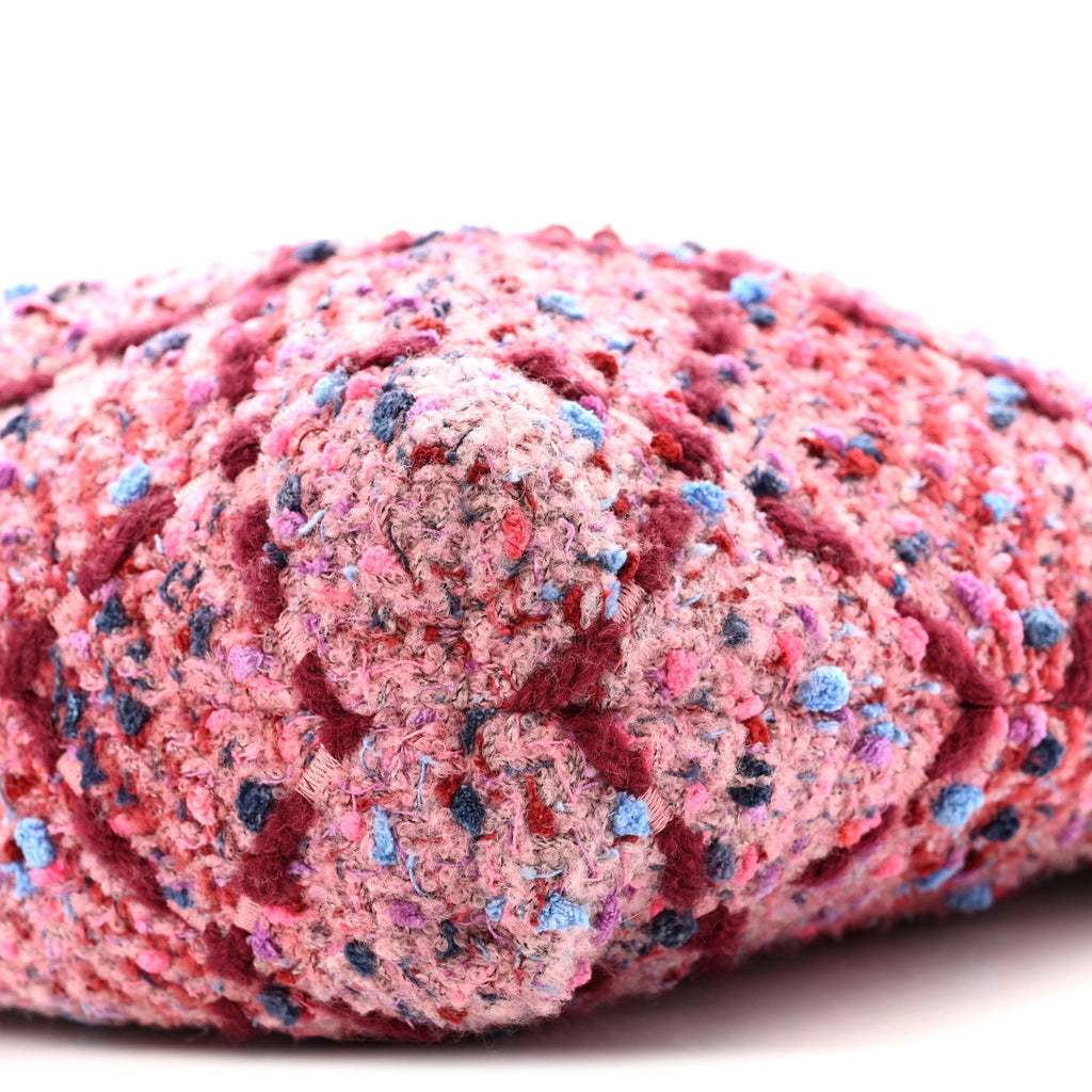 Chanel Tweed Quilted Chanel 22 Pink Burgundy