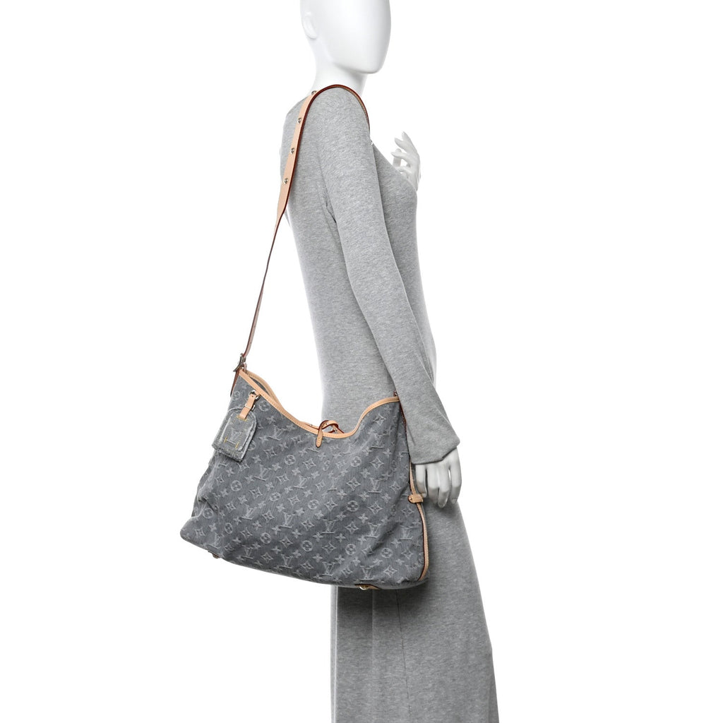 Louis Vuitton Monogram Denim CarryAll MM Washed Grey