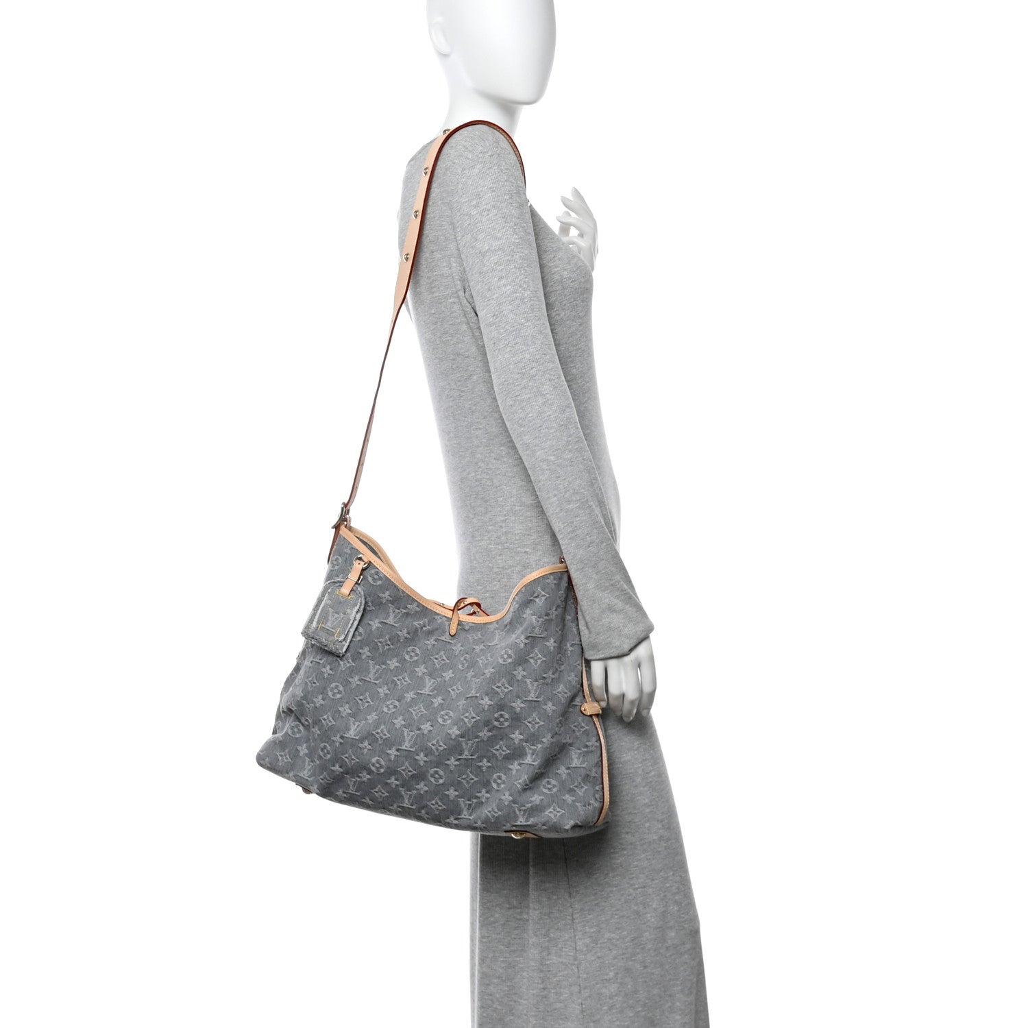 Louis Vuitton Monogram Denim CarryAll MM Washed Grey