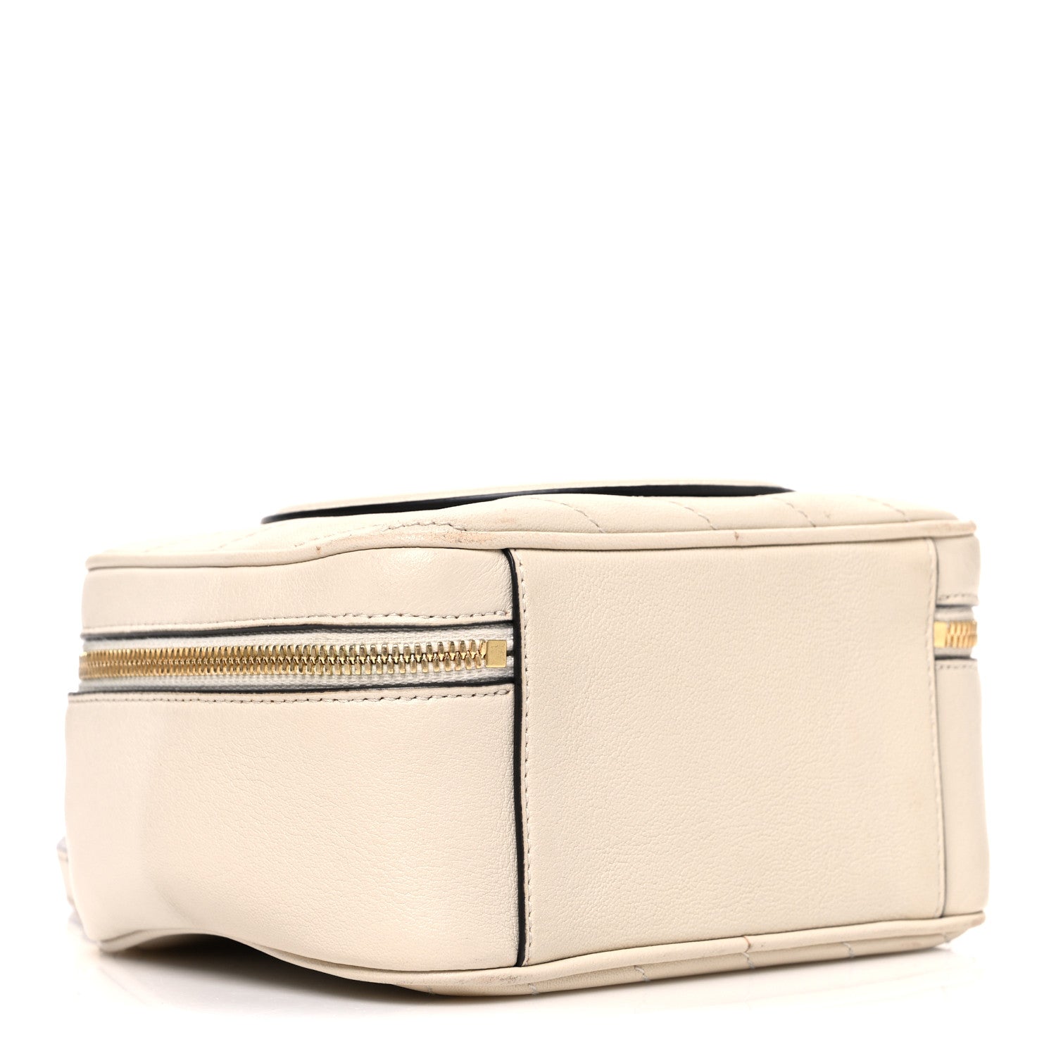 Gucci Sakai Be Green Calfskin Diagonal Stitched Blondie Top Handle Bag Mystic White