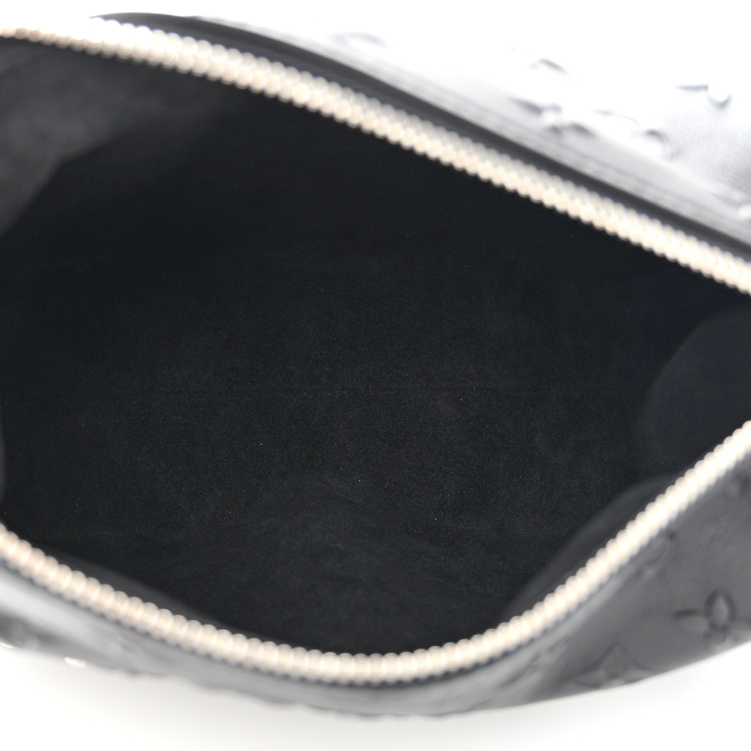 Louis Vuitton Calfskin Debossed Monogram Side Trunk Black