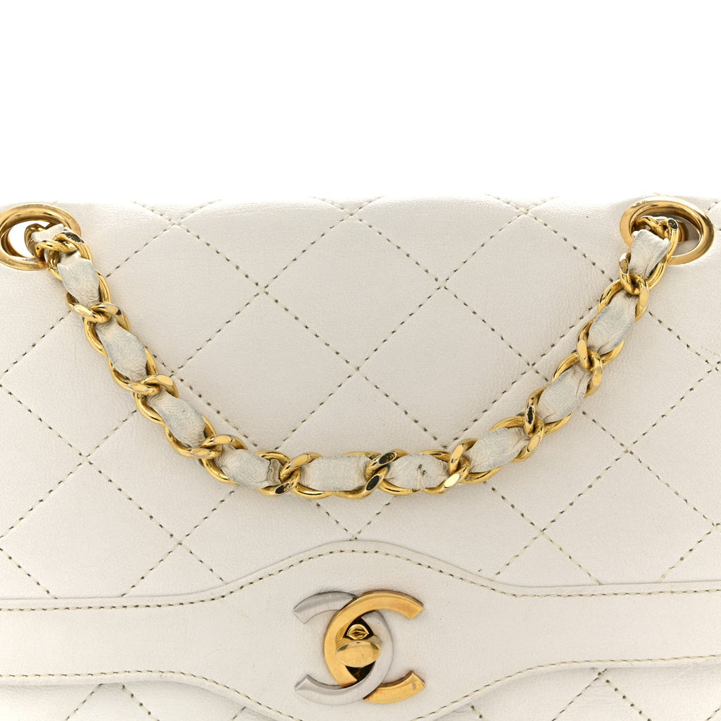 Chanel Lambskin Quilted Small Flap White