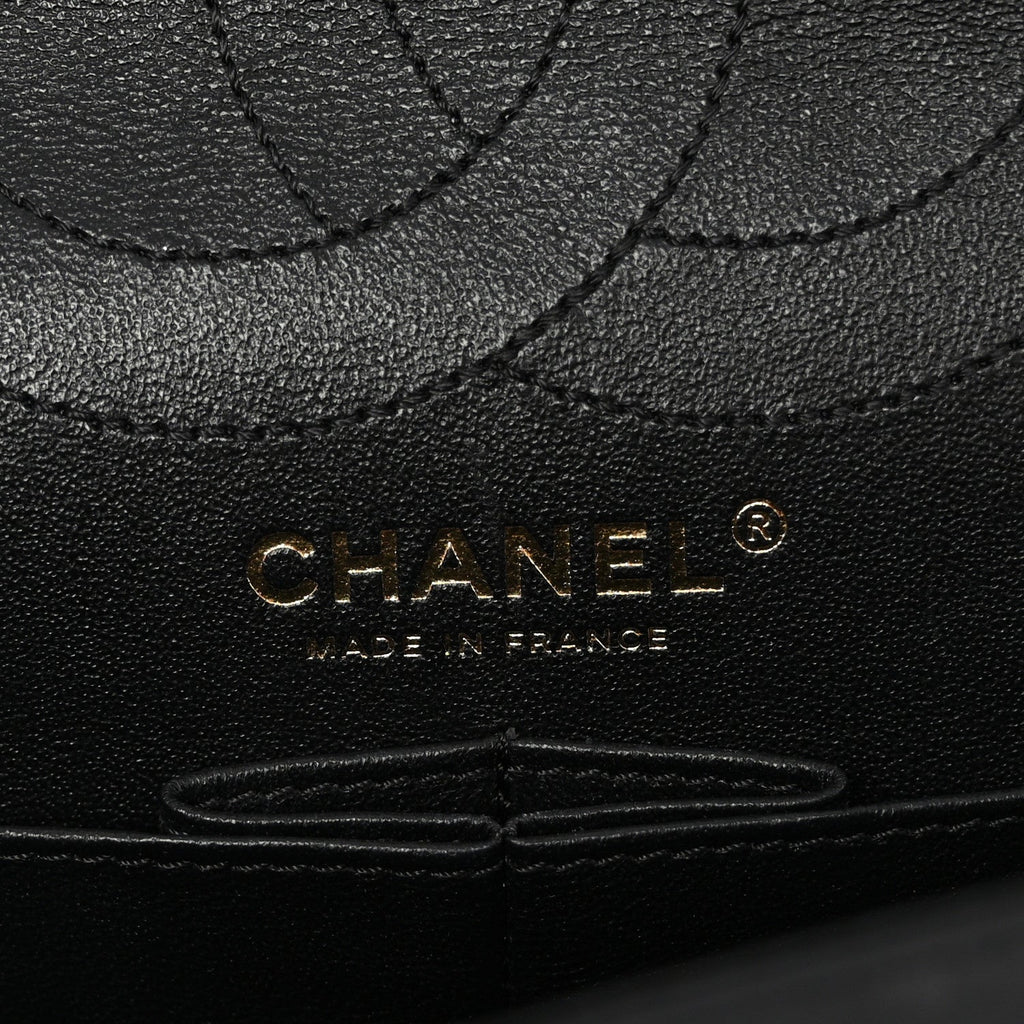 Chanel Crumpled Calfskin Chevron Quilted 2.55 Reissue 226 Black