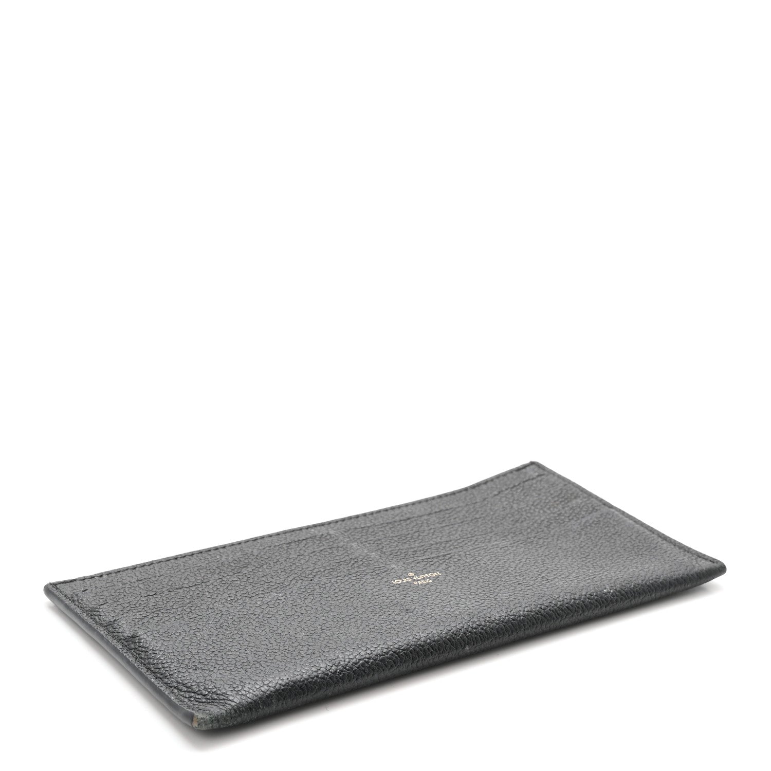 Louis Vuitton Calfskin Felicie Chain Wallet Card Holder Insert Black