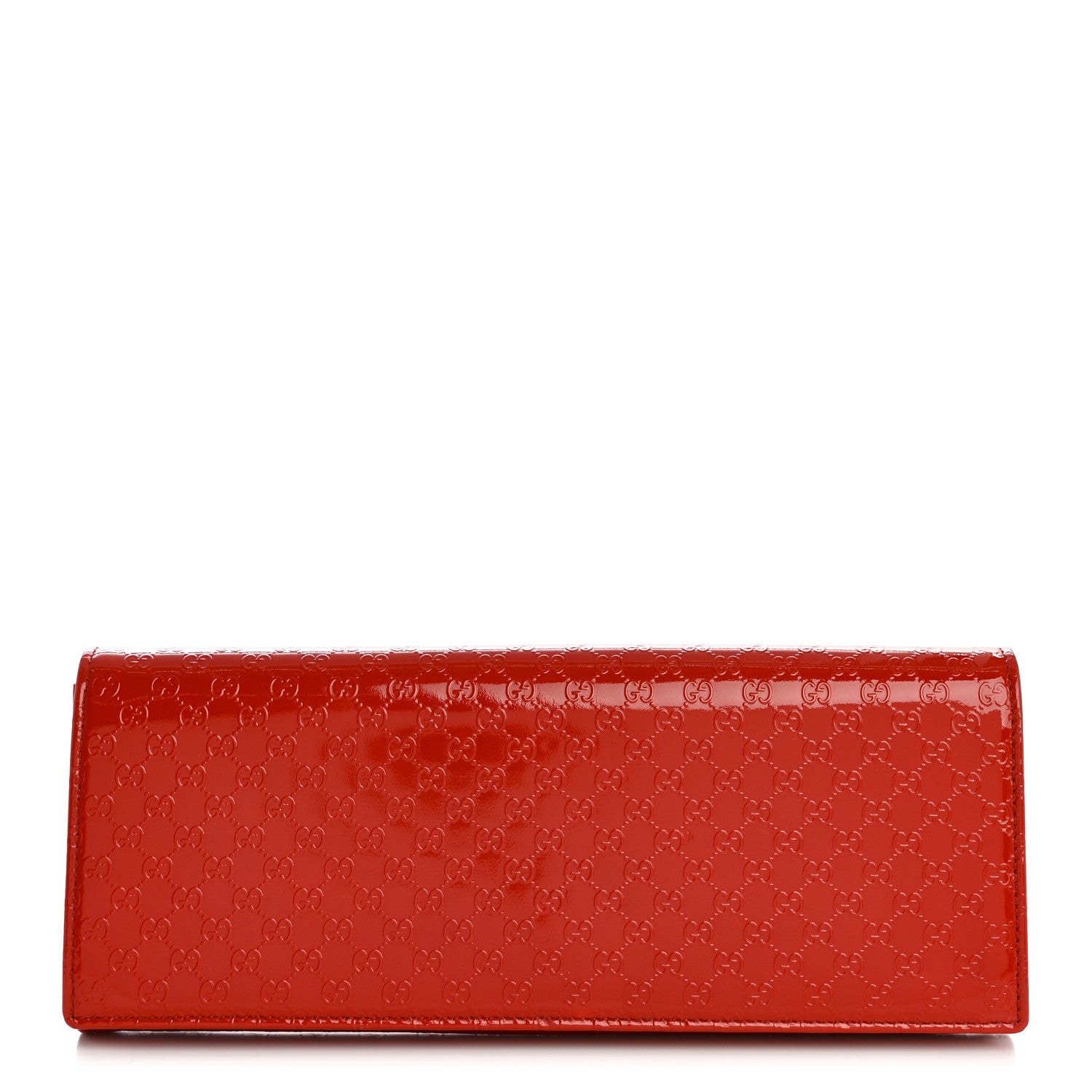 Gucci Patent Microguccissima Small Broadway Clutch Red