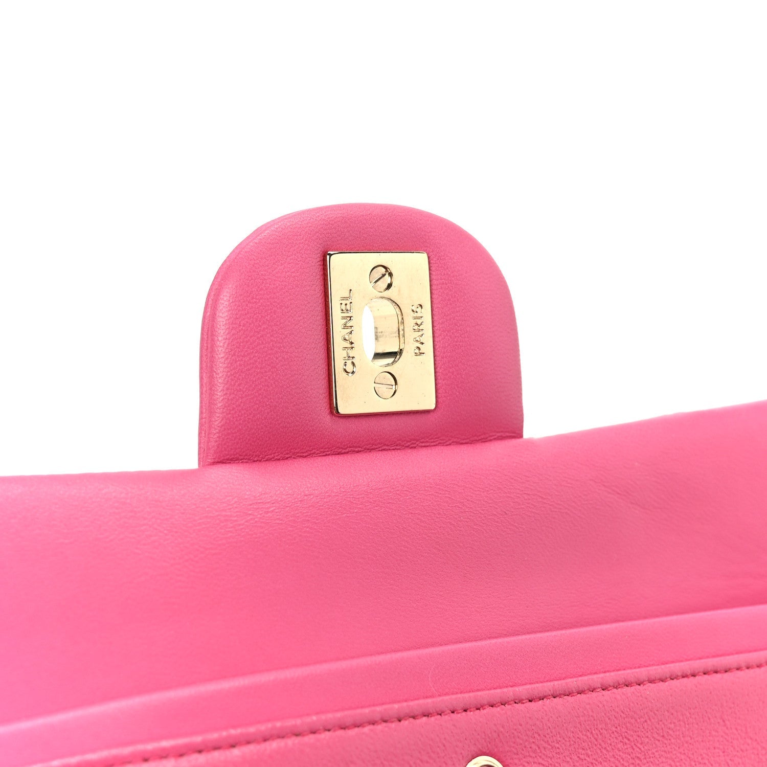 Chanel Lambskin Quilted Medium Double Flap Pink