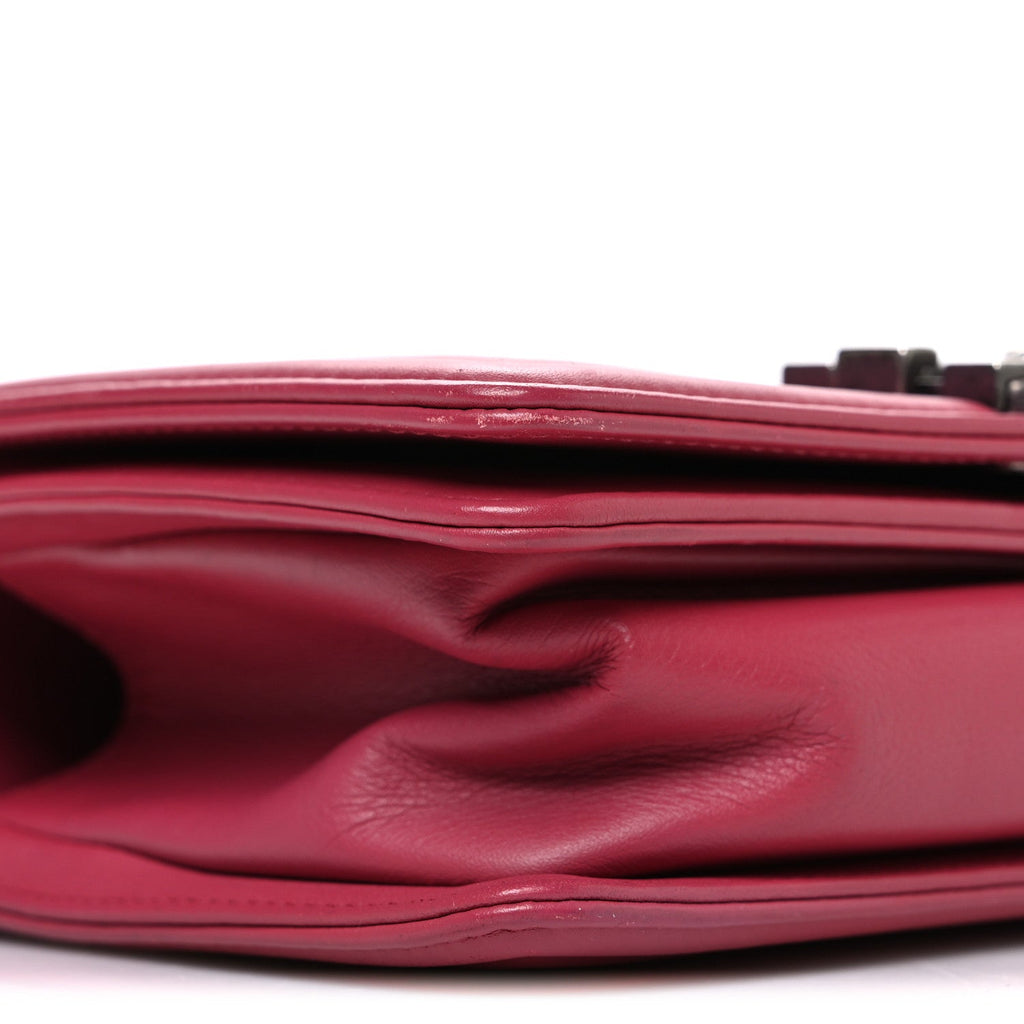 Chanel Calfskin Quilted Small Boy Flap Dark Pink