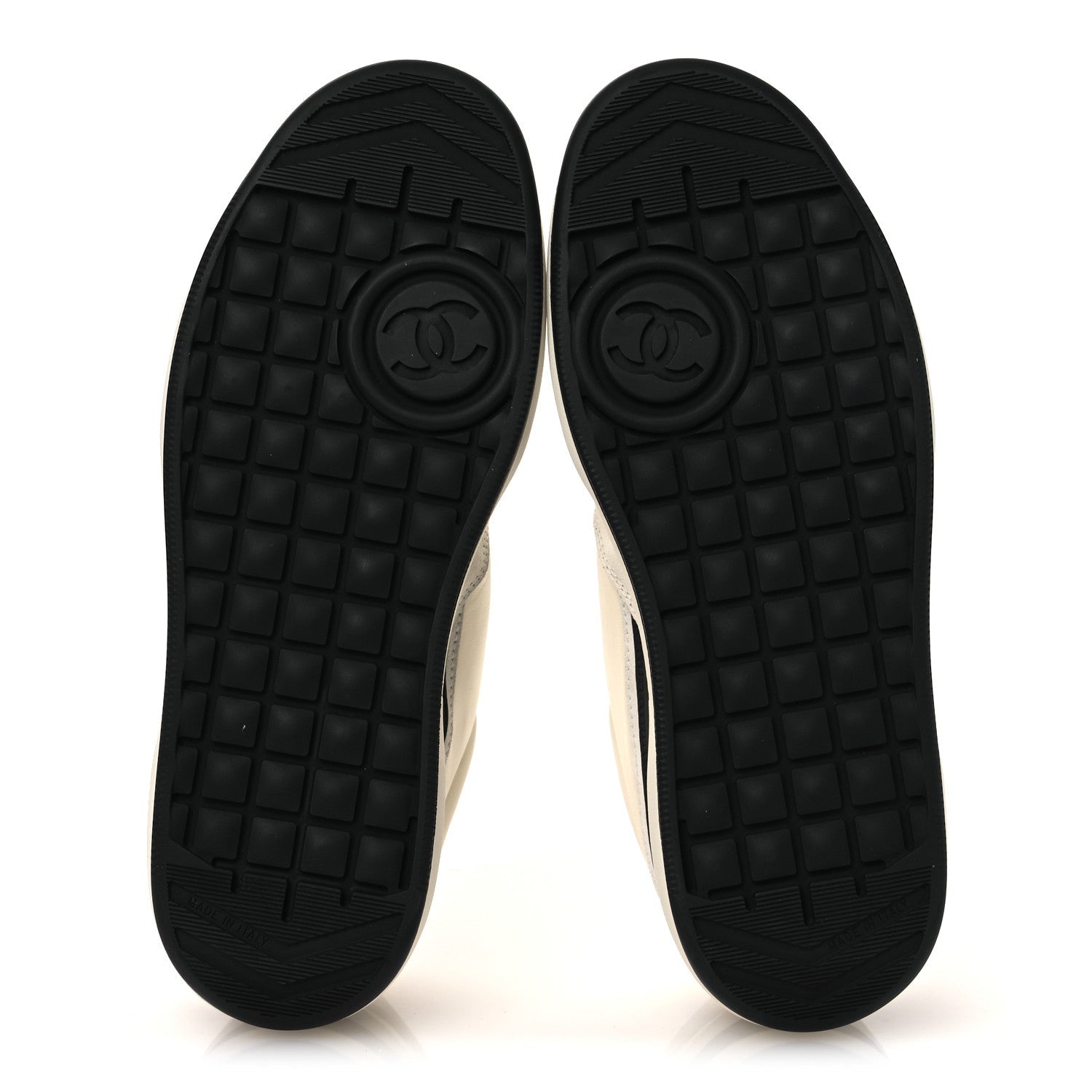 Lambskin Suede Calfskin Sneakers 40 Ivory White Black