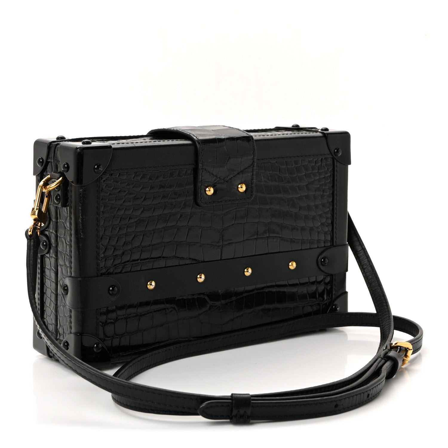 Louis Vuitton Crocodile Petite Malle Black
