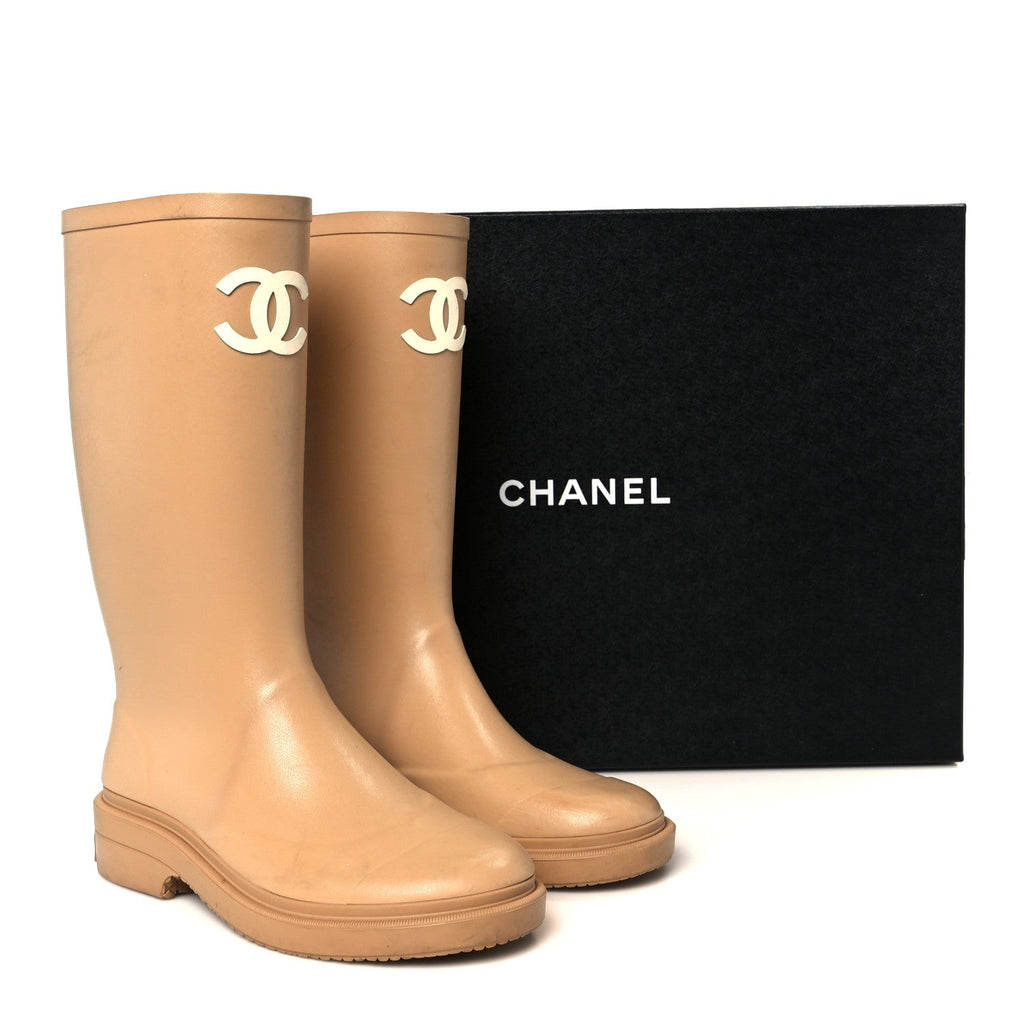 Caoutchouk CC High Boots 37 Beige