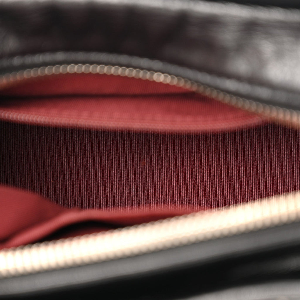 Chanel Tweed Calfskin Small Gabrielle Hobo Black White