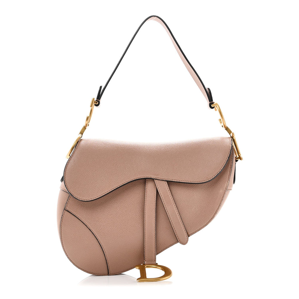 Christian Dior Grained Calfskin Saddle Bag Blush