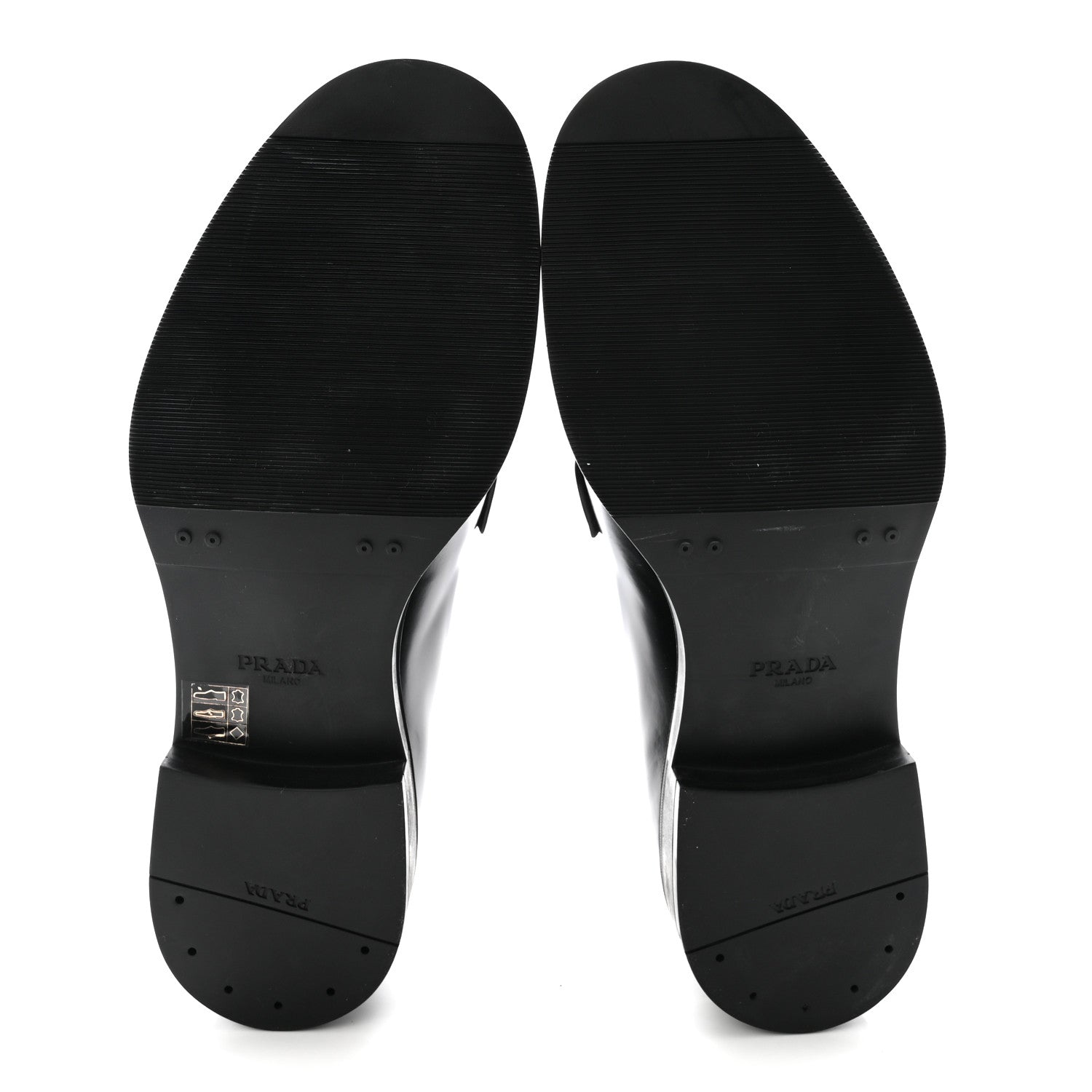Prada Spazzolato Mens Derby Loafers 7.5 Black