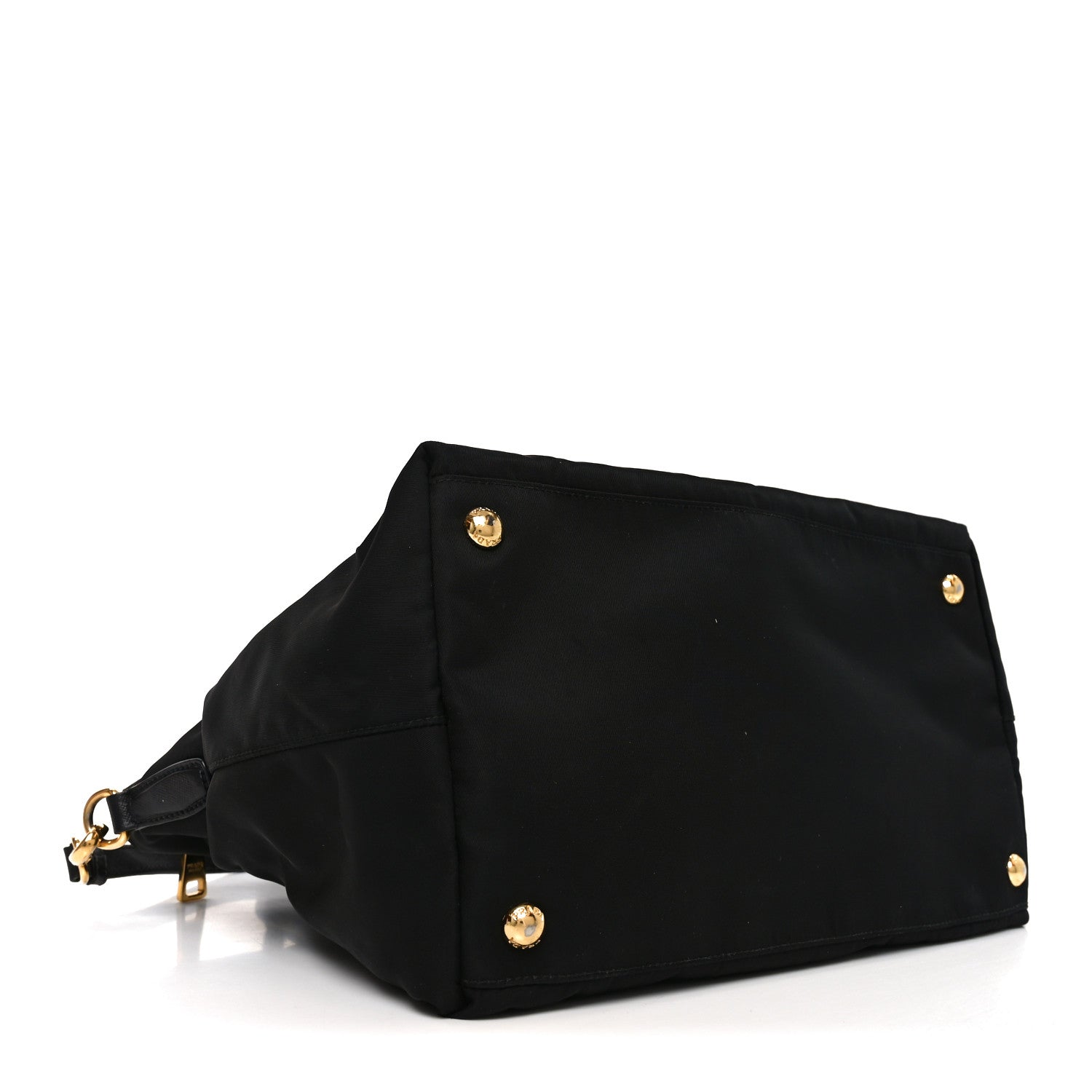 Prada Tessuto Nylon Saffiano Shopping Tote Black