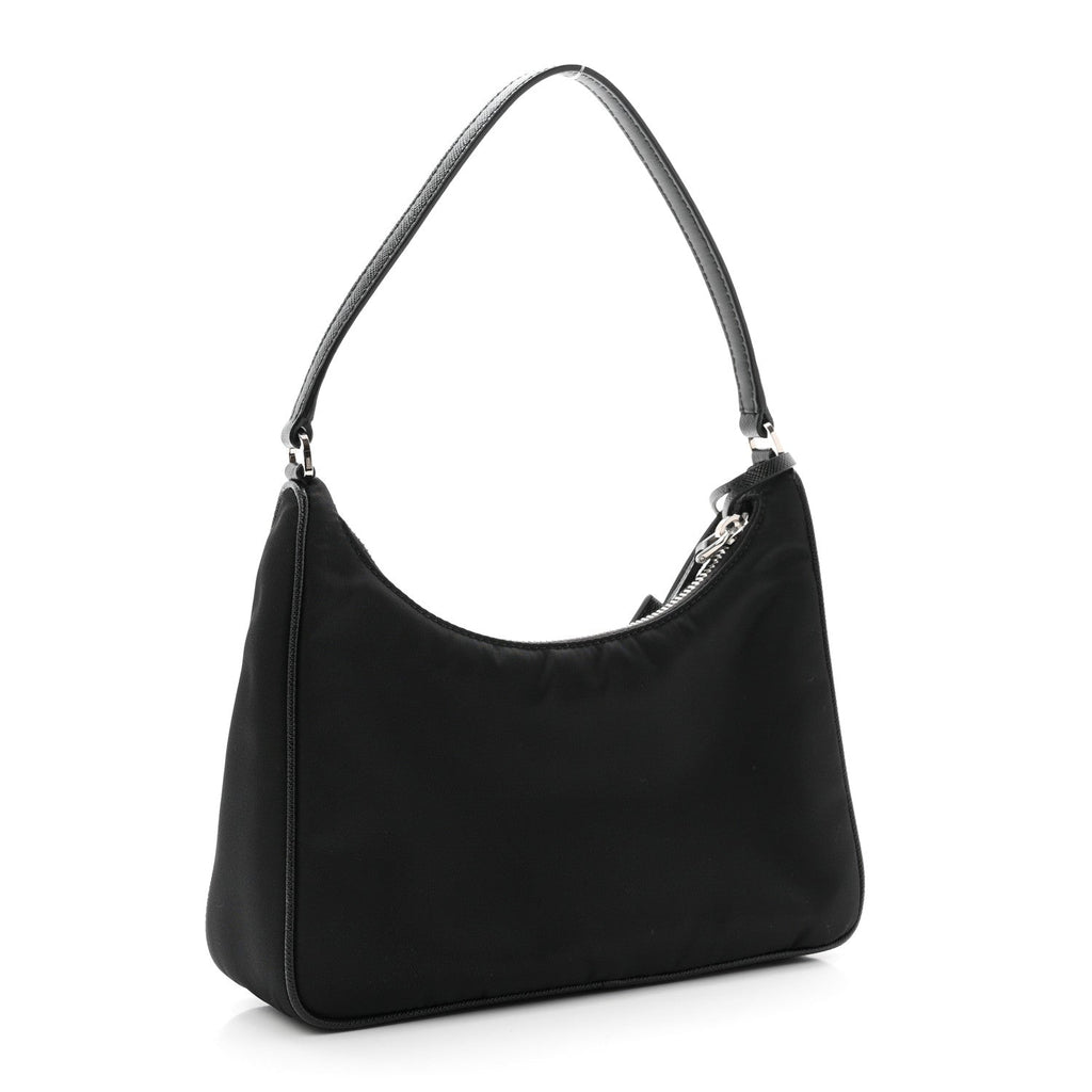 Prada Tessuto Nylon Saffiano Mini Re-Edition 2005 Bag Black