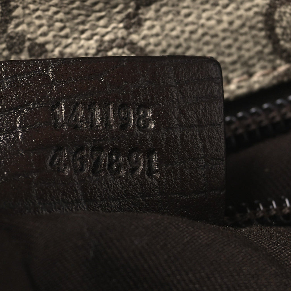 Gucci GG Plus Monogram Medium Flat Messenger Bag Dark Brown