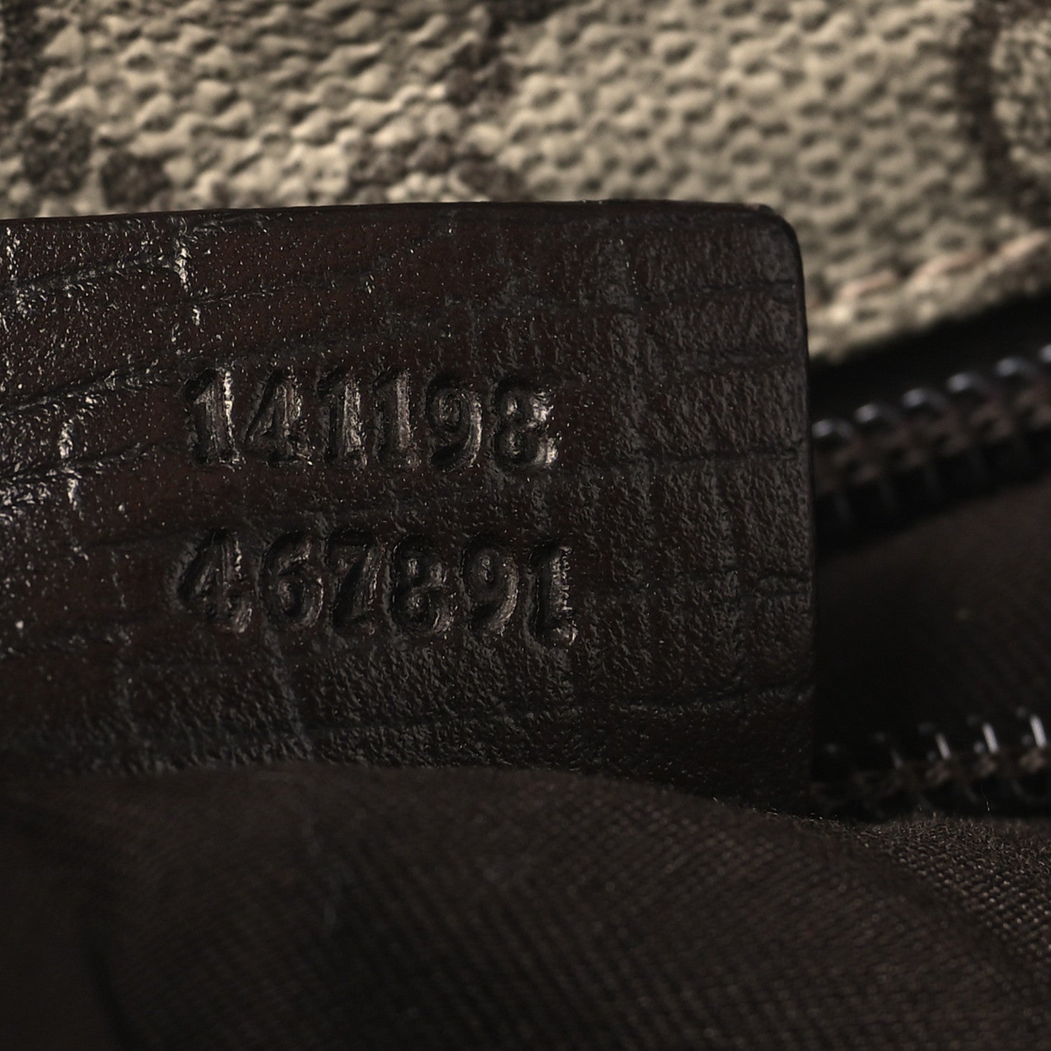 Gucci GG Plus Monogram Medium Flat Messenger Bag Dark Brown