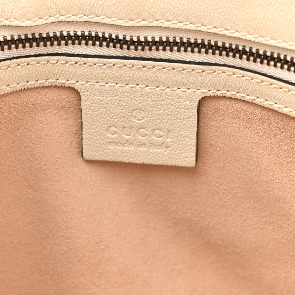 Gucci New Sakai Calfskin Lux Dahlia Chain Shoulder Bag Mystic White
