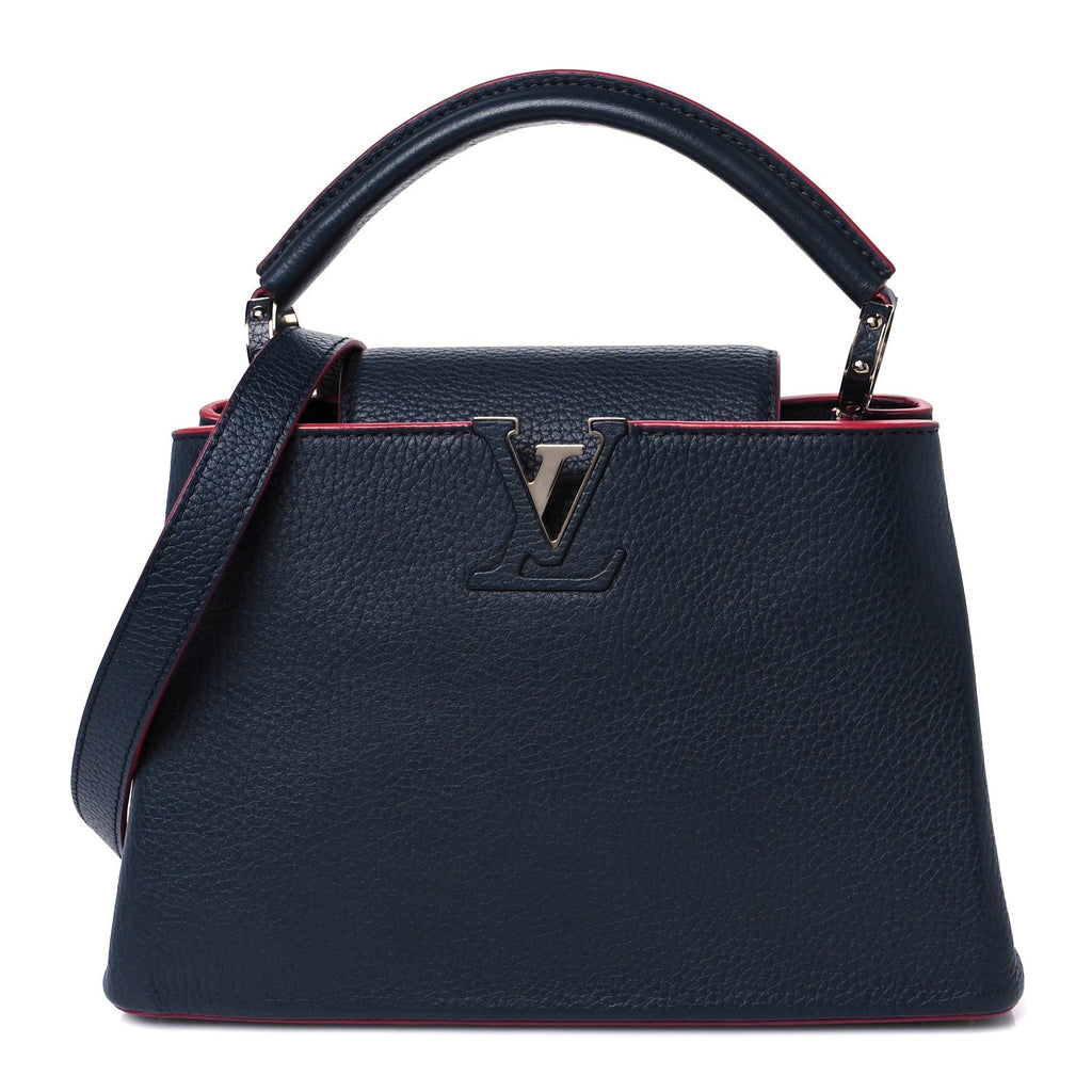 Louis Vuitton Taurillon Capucines BB Marine Rouge