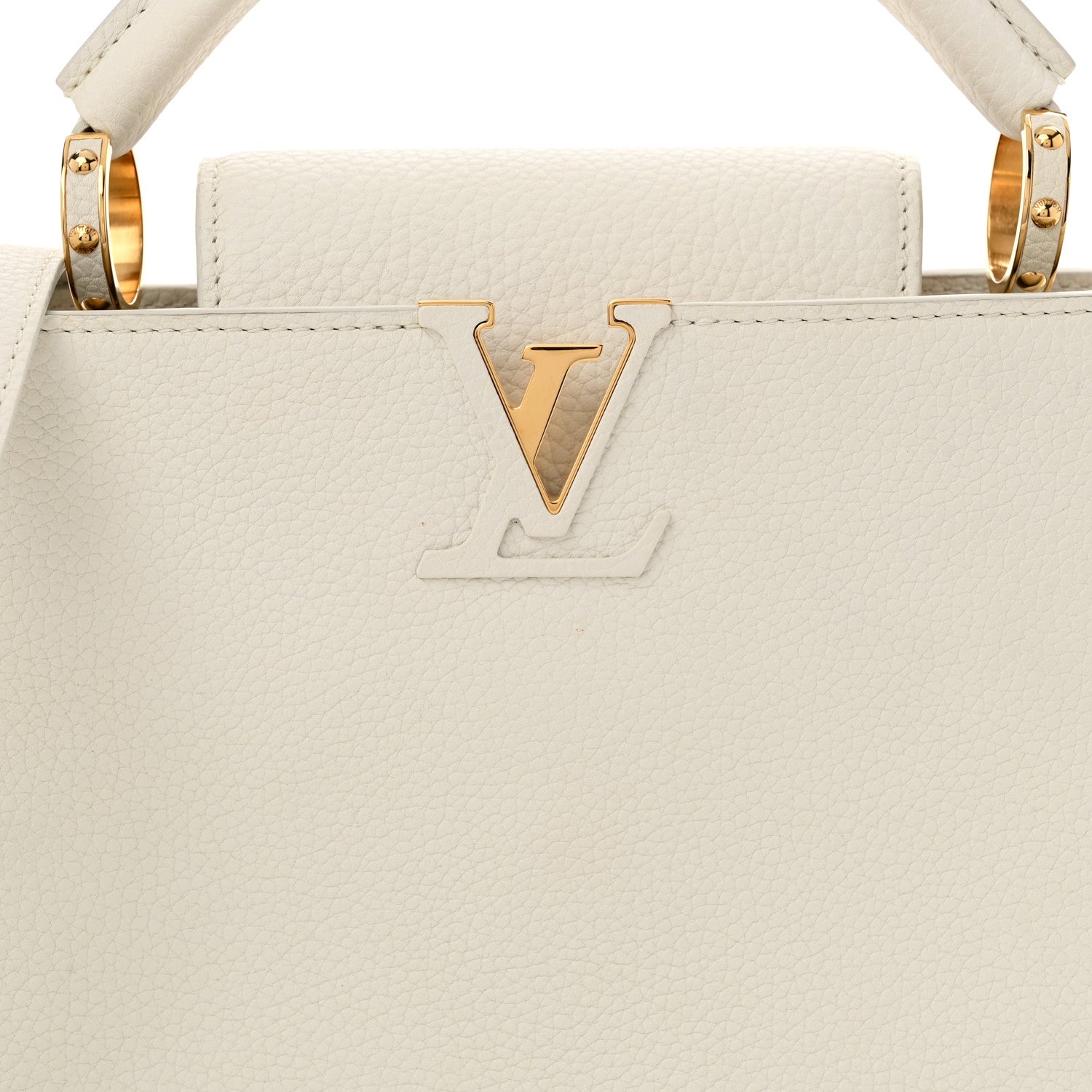 Louis Vuitton Taurillon Capucines BB Blanc Casse