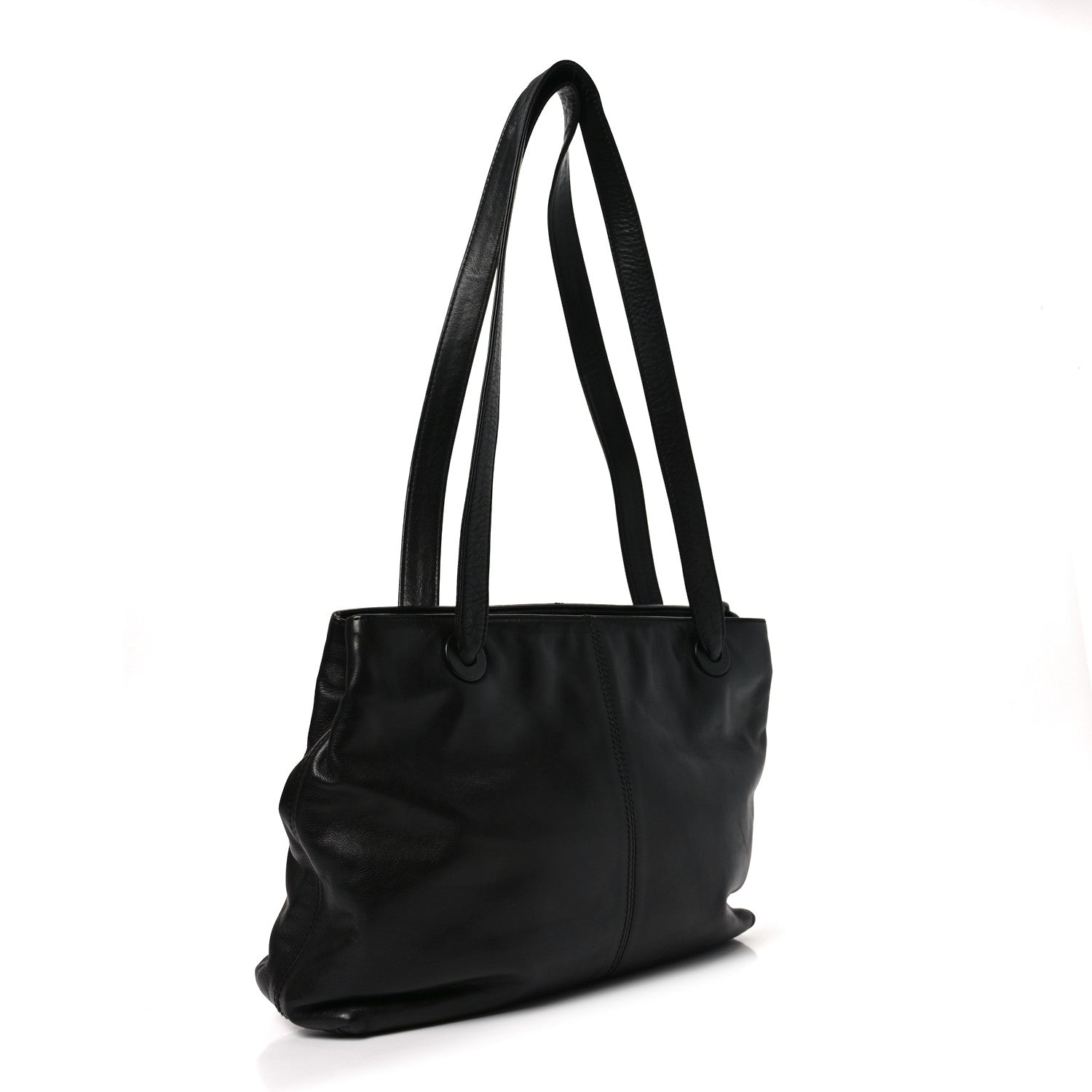 Chanel Lambskin CC Stitched Tote Black