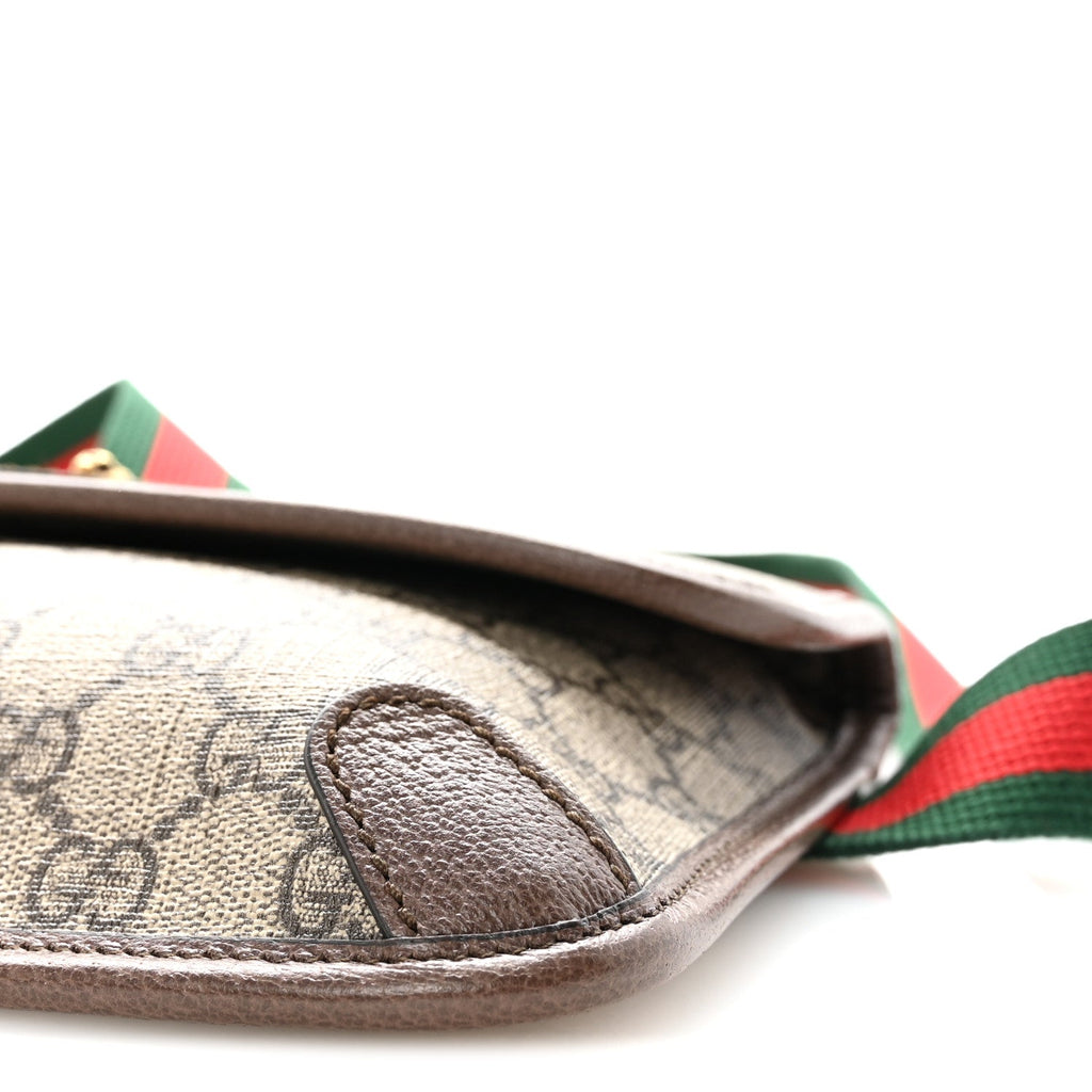 Gucci GG Supreme Monogram Neo Vintage Web Belt Bag Brown