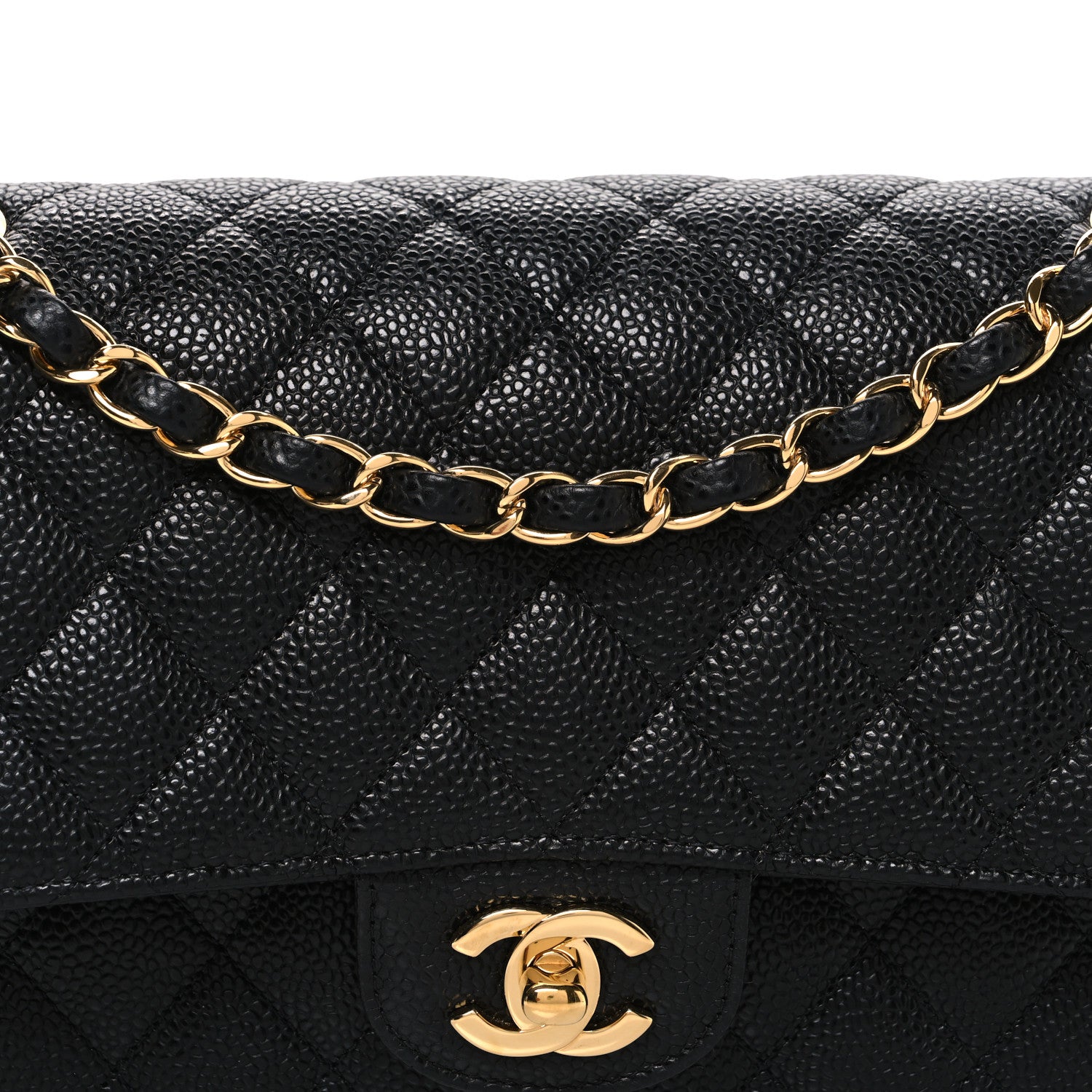 Chanel Caviar Quilted Medium Double Flap Black