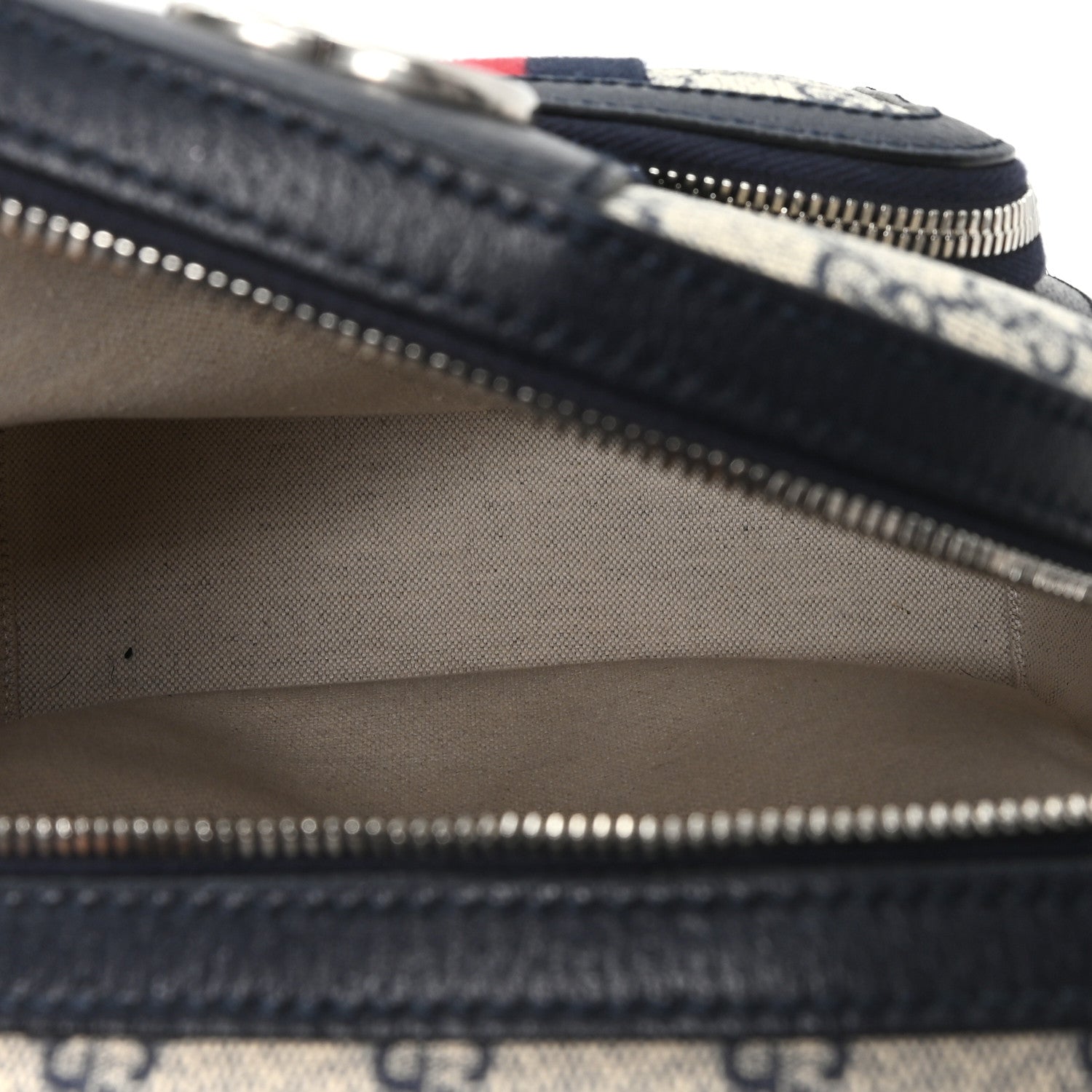 Gucci GG Supreme Monogram Textured Dollar Calfskin Web Small Ophidia Day Backpack Beige Blue Black