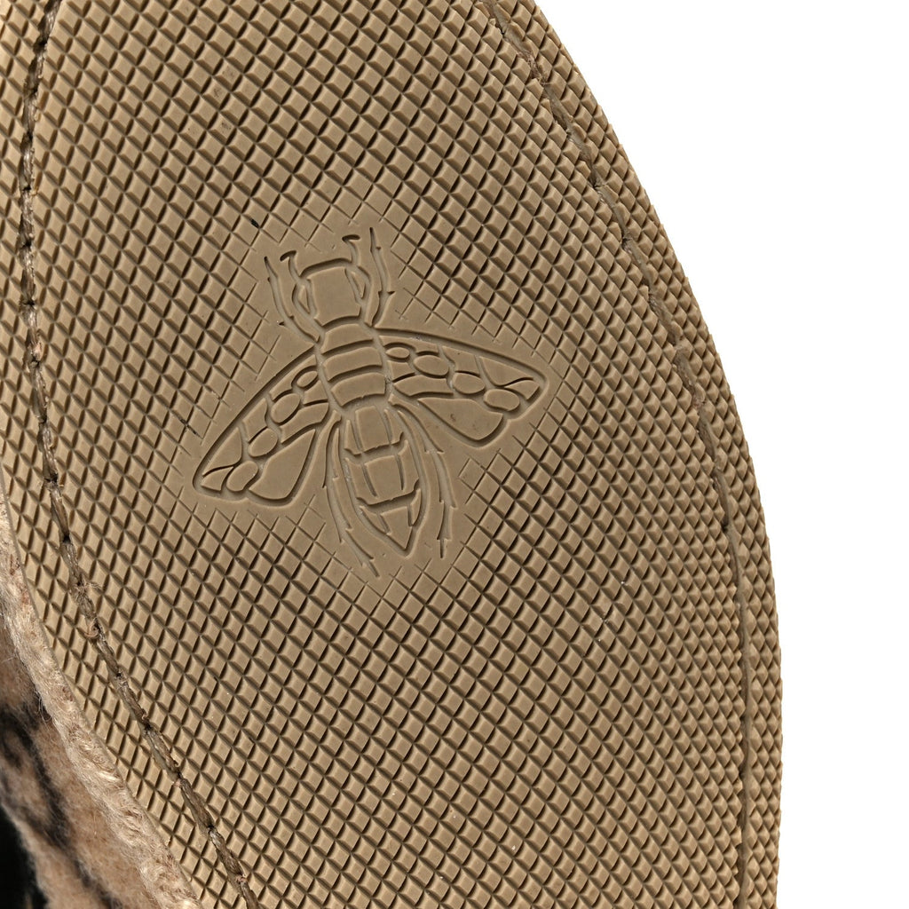 Gucci Covered Wool GG Monogram Womens Fria Horsebit Loafers 35.5 Beige Ebony Black Butterscotch