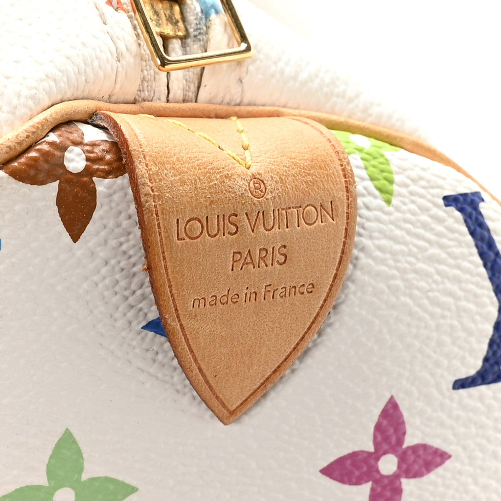Louis Vuitton Monogram Multicolor Speedy 30 White