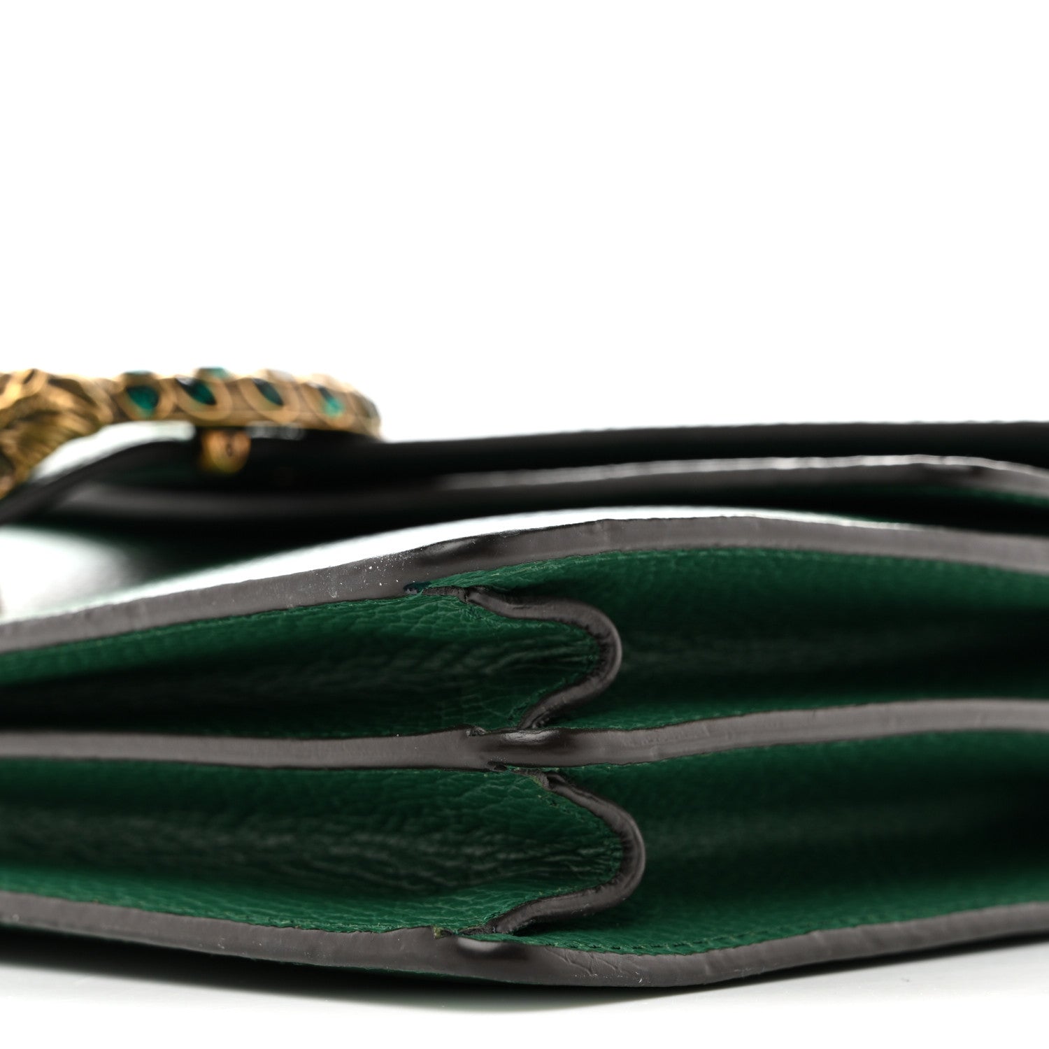 Gucci Dollar Calfskin Crystal Small Dionysus Shoulder Bag Emerald