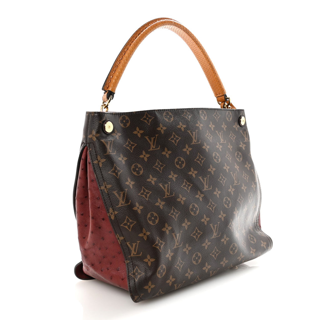 Louis Vuitton Monogram Python Ostrich Gaia Bordeaux