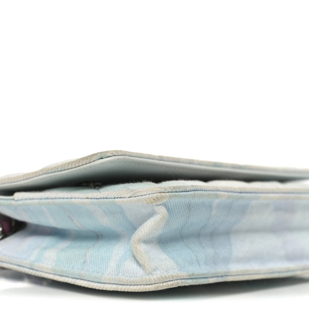 Chanel Canvas Quilted Jungle Jeans Wallet on Chain WOC Multicolor