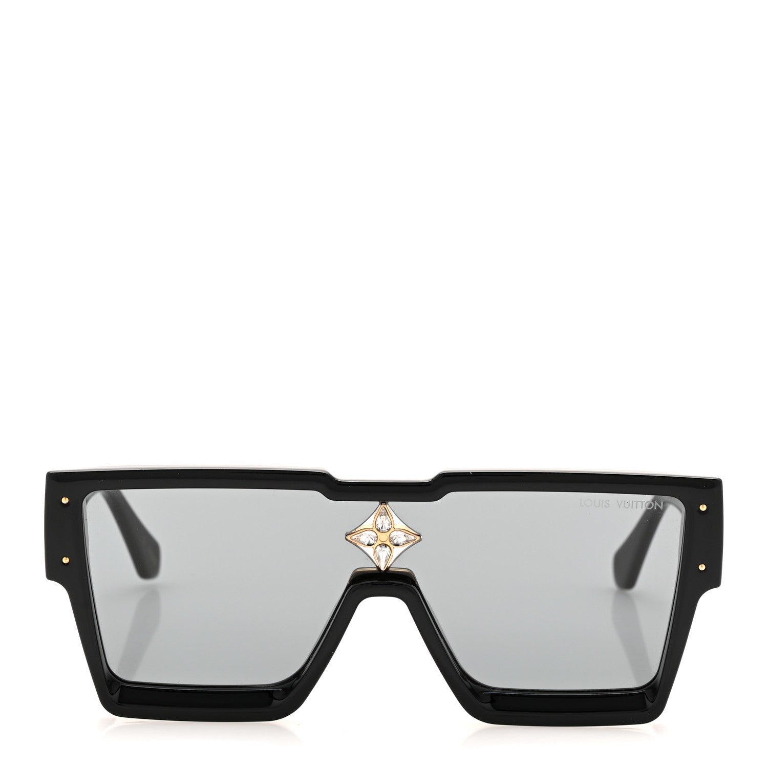 Louis Vuitton Acetate Swarovski Crystal Cyclone Sunglasses Z1578W Black