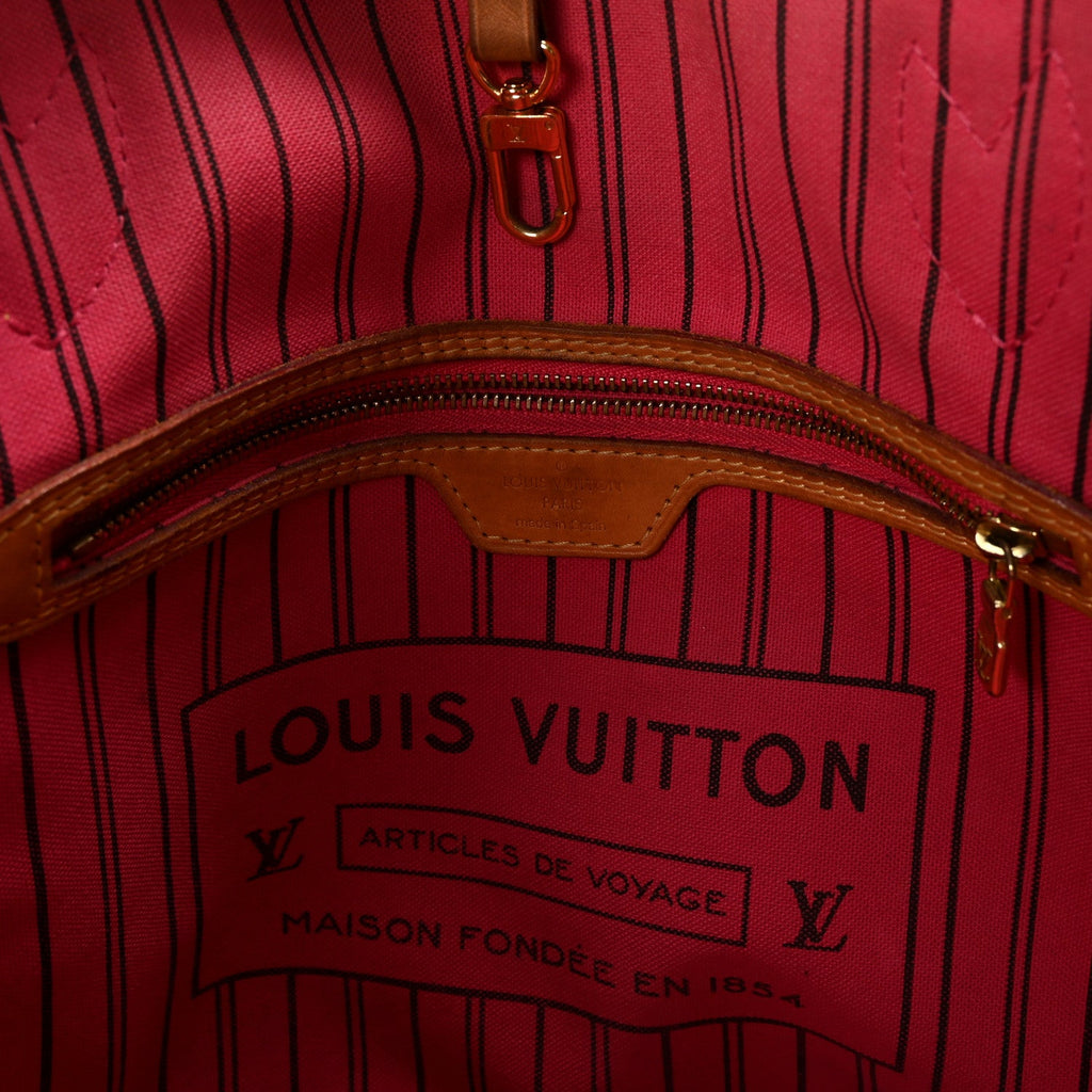 Louis Vuitton Monogram Bay Neverfull MM Rose Ballerine Poppy