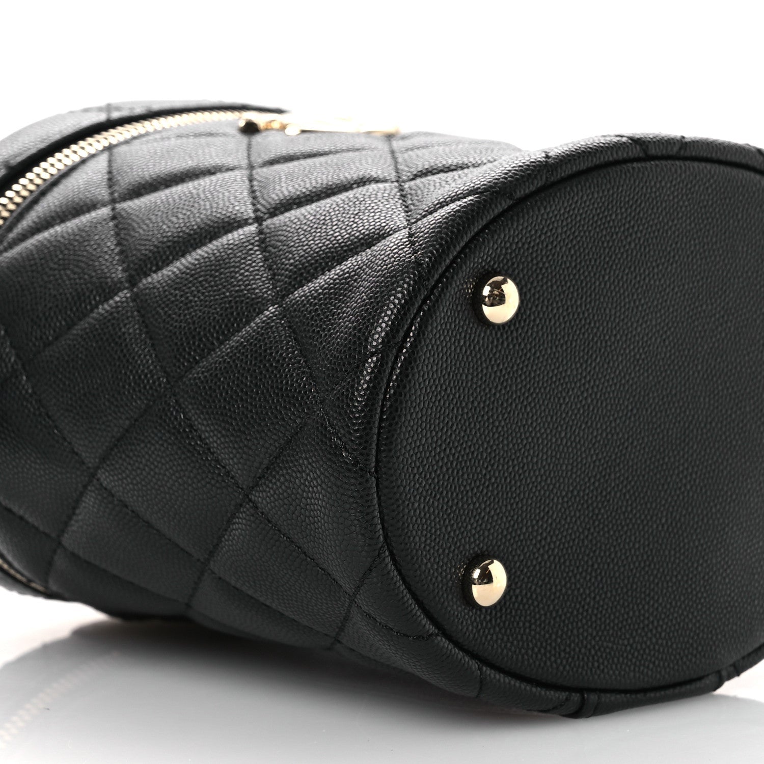 Chanel Caviar Quilted Top Handle Vanity Case Black
