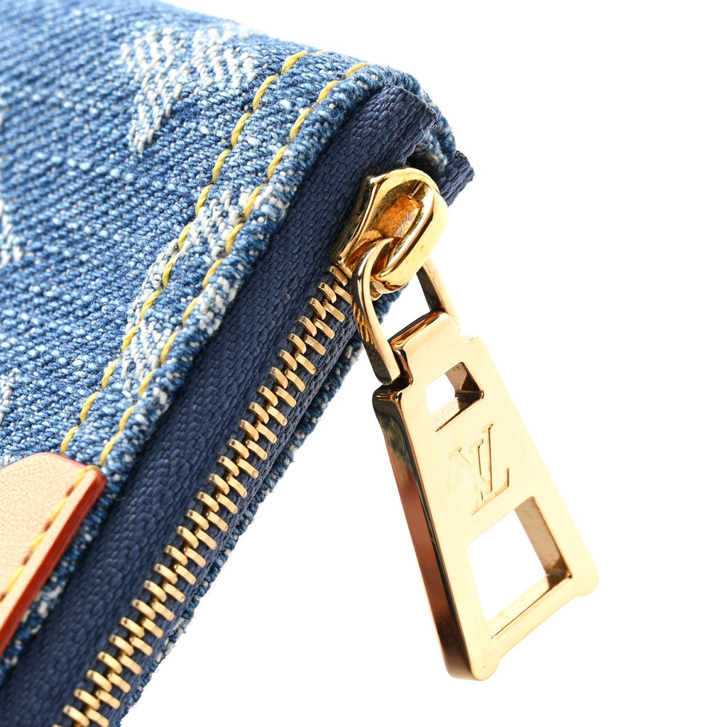 Louis Vuitton Monogram Denim Key Pouch Denim Blue