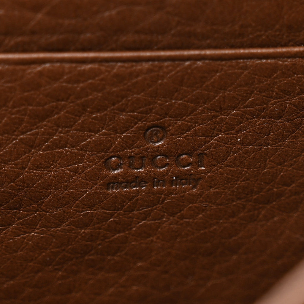 Gucci Cellarius Calfskin GG Marmont Chain Wallet Nut Brown