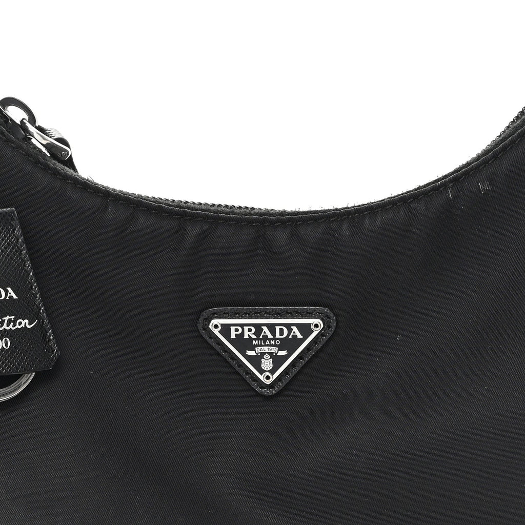 Prada Tessuto Nylon Mini Re-Edition 2000 Bag Black