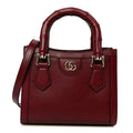Gucci Sweetbread Calfskin Mini Diana Tote Bag Rosso Ancora
