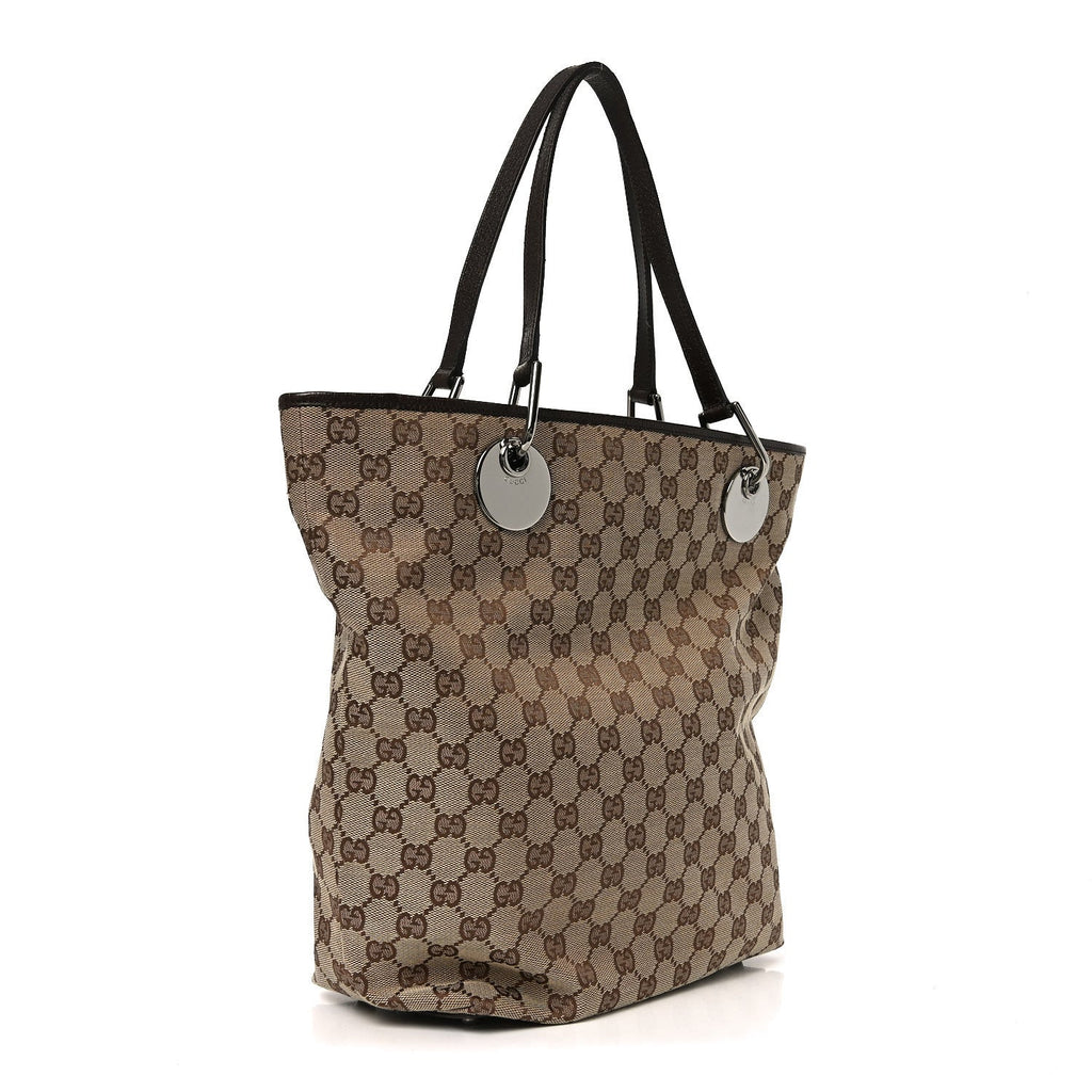 Gucci Monogram Large Eclipse Tote Brown