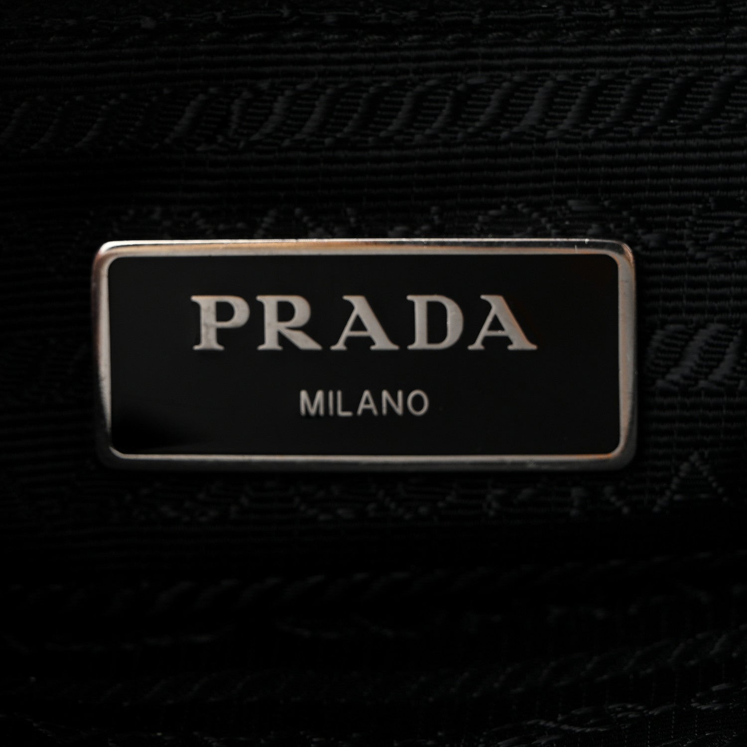 Prada Tessuto Nylon Saffiano Flat Messenger Bag Black