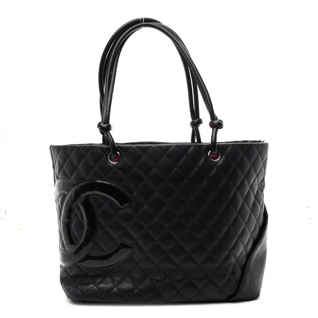 Chanel Calfskin Quilted Large Cambon Tote Black