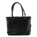 Chanel Calfskin Quilted Large Cambon Tote Black
