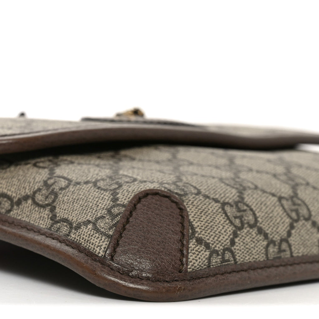 Gucci GG Supreme Monogram Neo Vintage Web Belt Bag Brown