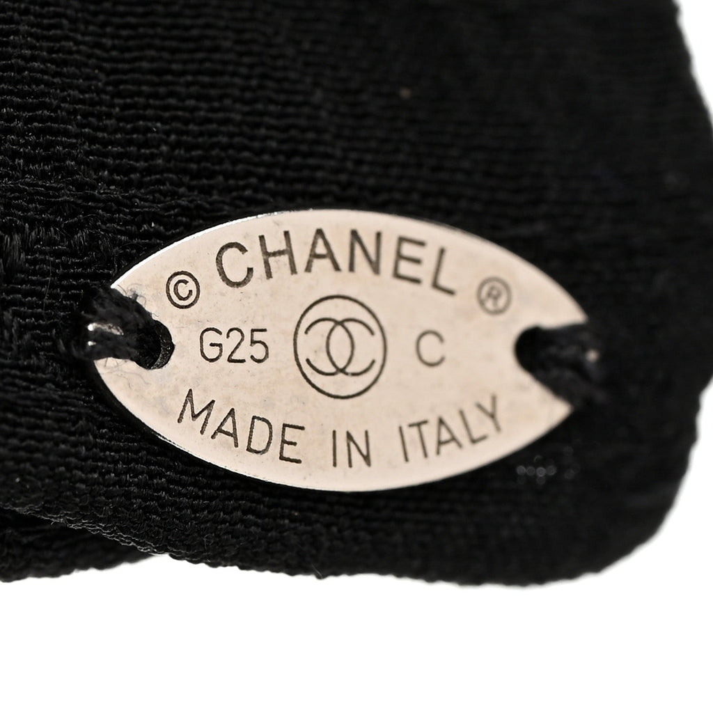 Chanel Silk Bow Hair Clip Black