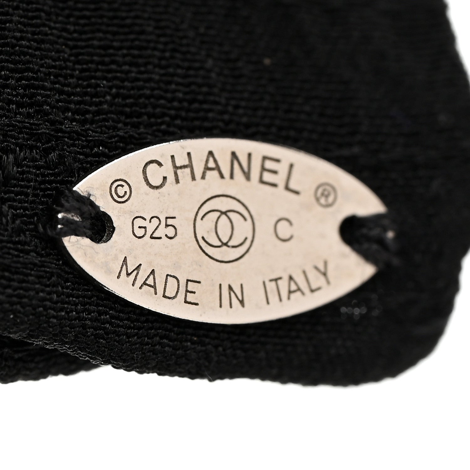 Chanel Silk Bow Hair Clip Black
