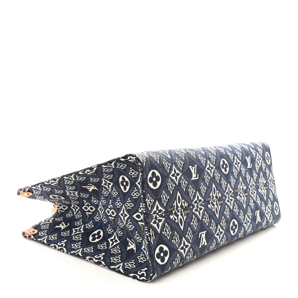 Louis Vuitton Jacquard Since 1854 Onthego MM Blue