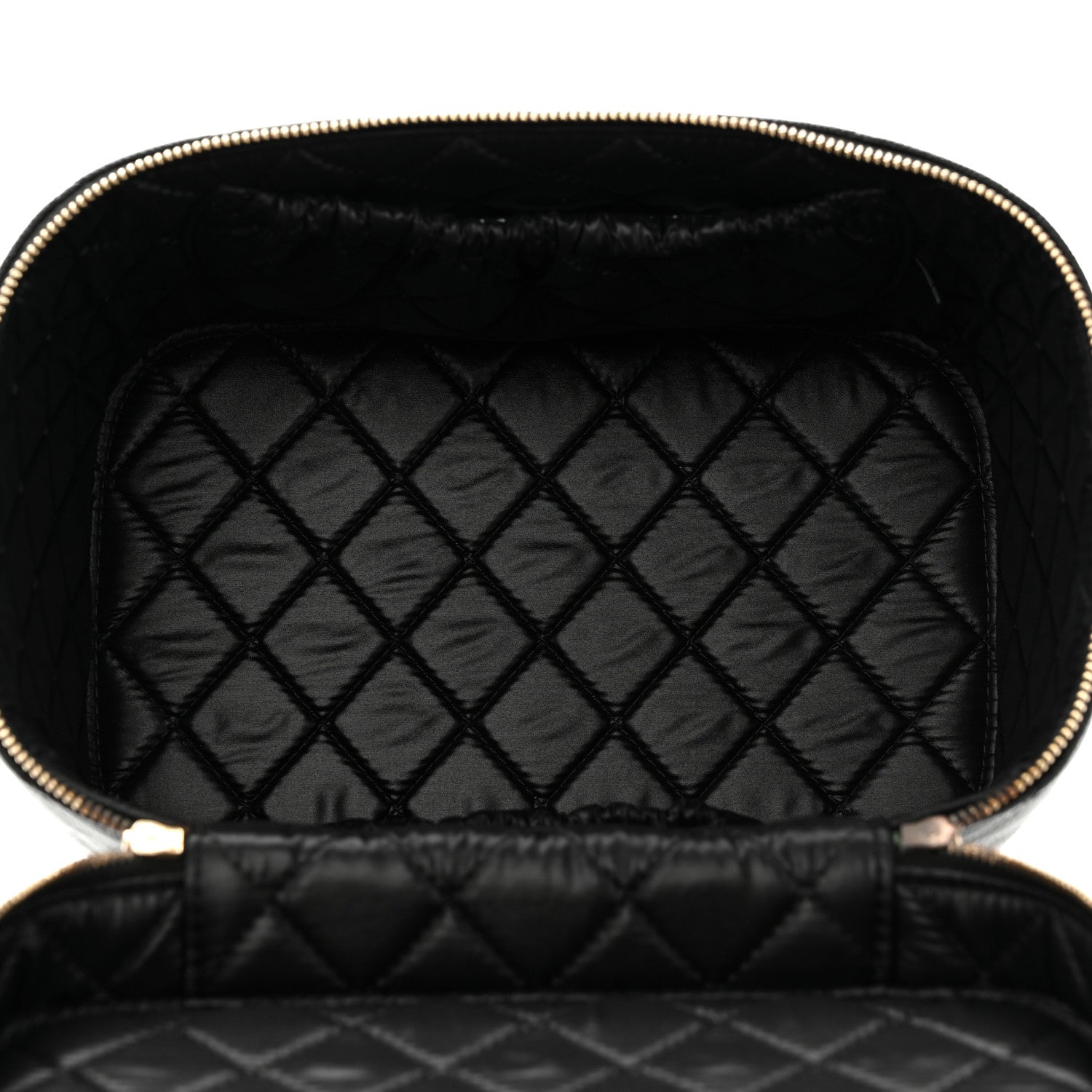 Caviar Quilted Vanity Pouch Black