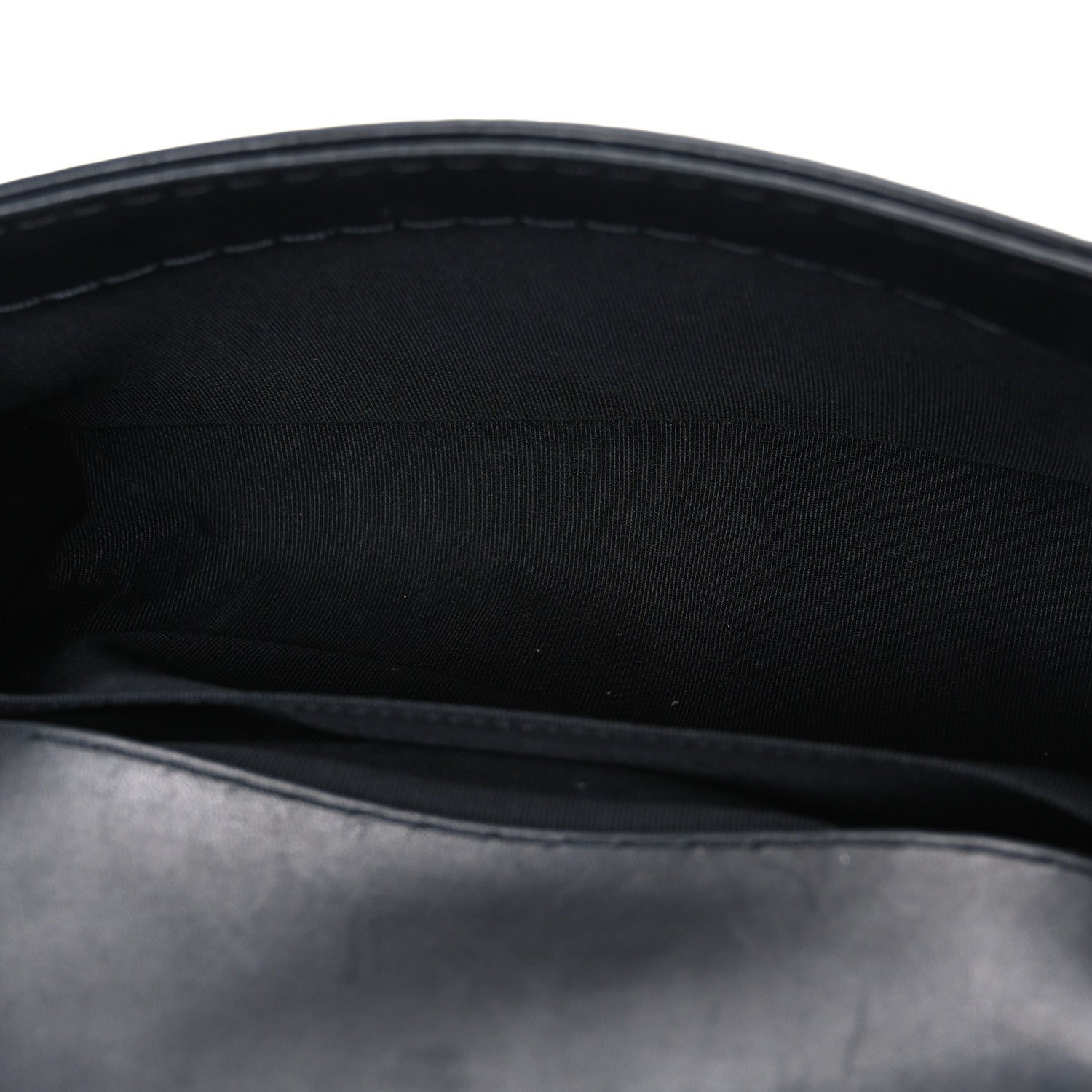 Chanel Calfskin Double Stitch Small Boy Flap Black